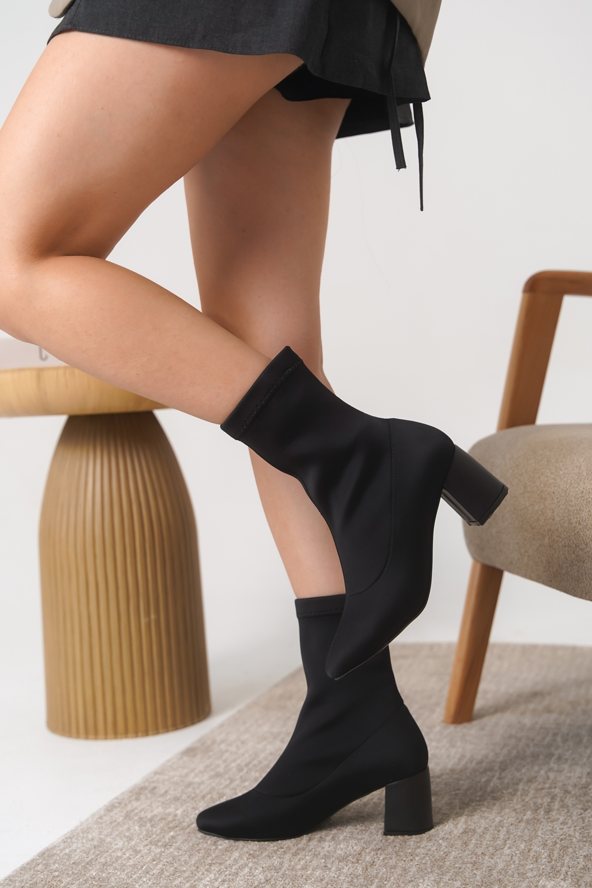 Daxtors Daxtors Siyah D651 Kadın Streç Su Geçirmez Garantili Bot | Flo Siyah - 3. görsel