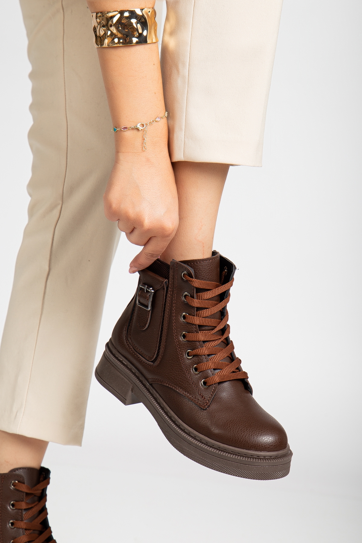 D1780 Soğuk Geçirmez Kışlık Kadın Bot &amp; Bootie - Görsel 3