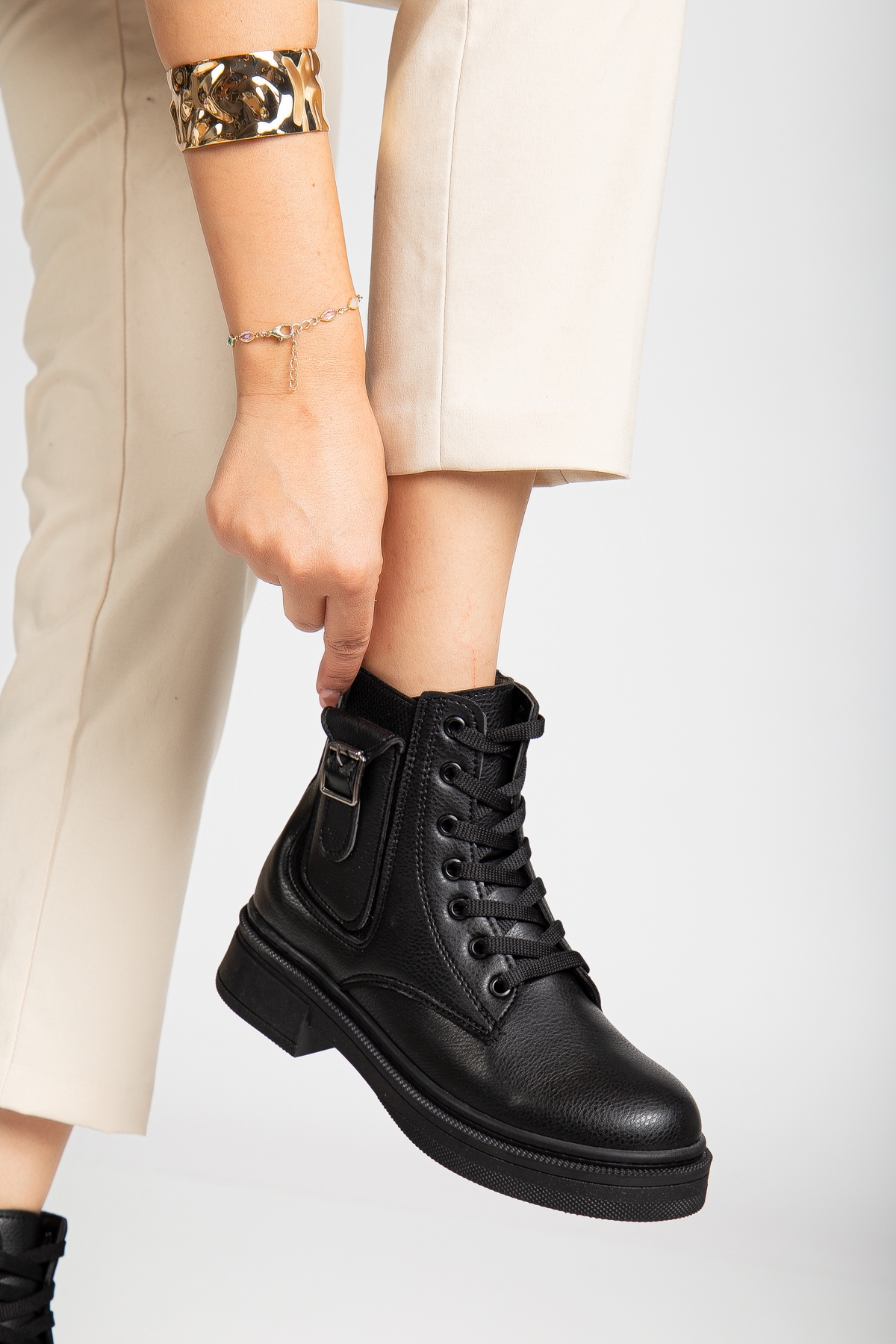 D1780 Soğuk Geçirmez Kışlık Kadın Bot &amp; Bootie - Görsel 4