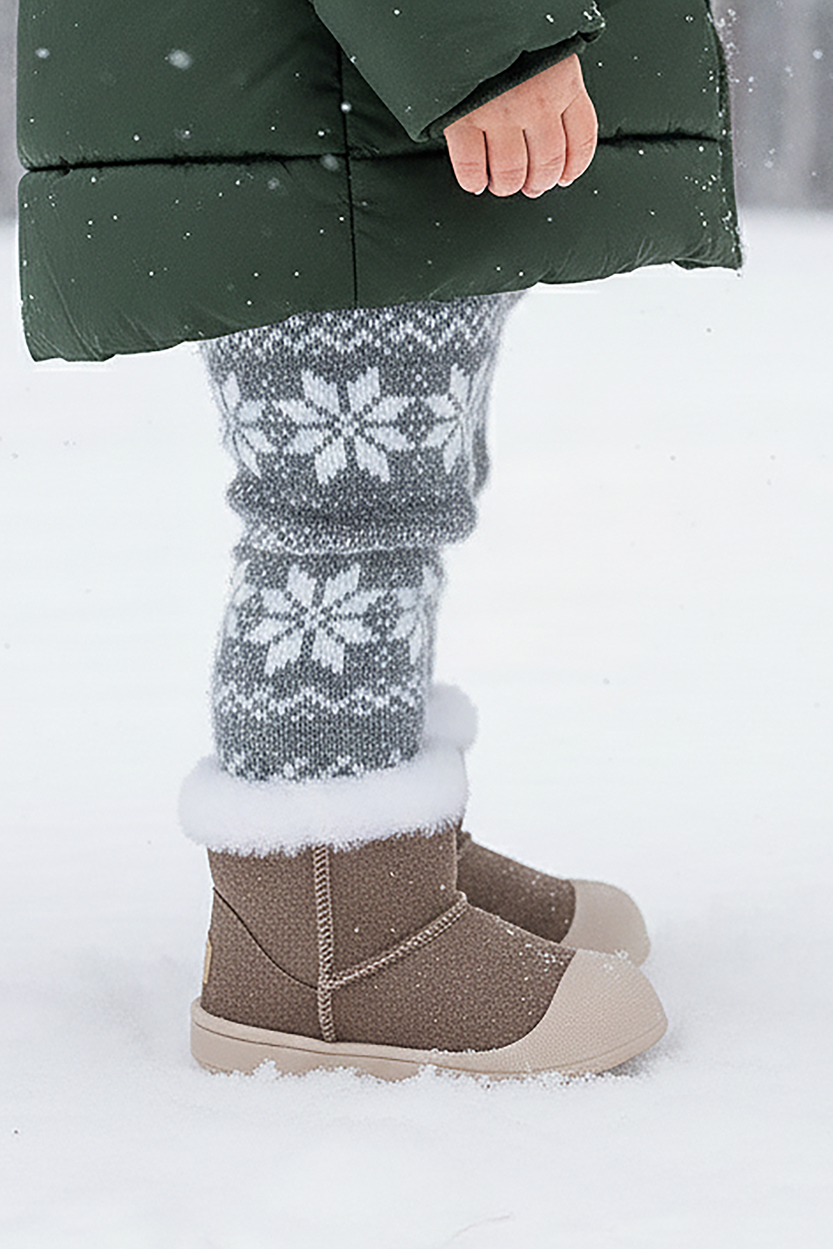 Kiko Kids Kiko Kids Liplan Cırtlı Termo Taban Kız Bebek Bot Ayakkabı Kum | Flo Kum - 4. görsel