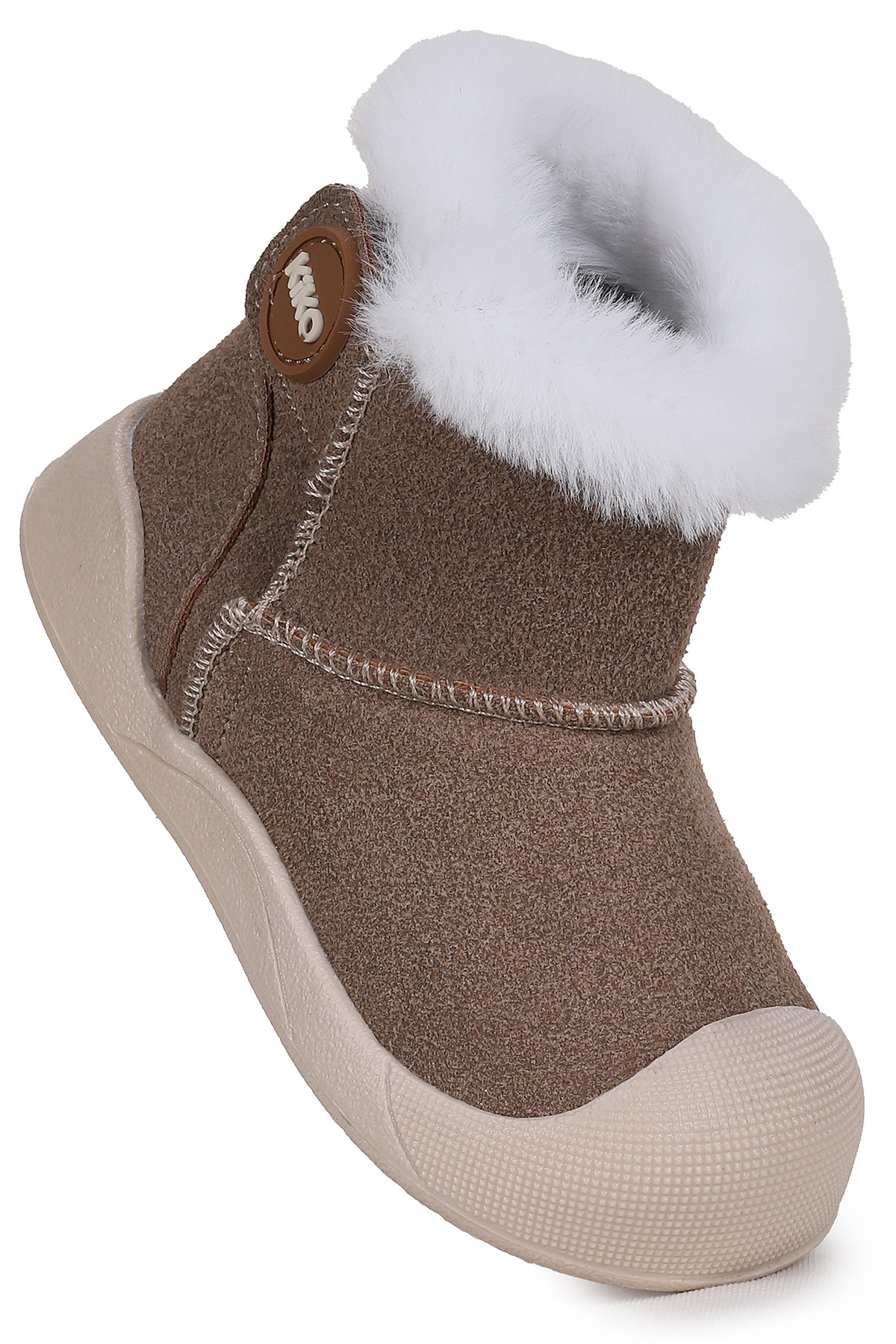 Kiko Kids Kiko Kids Liplan Cırtlı Termo Taban Kız Bebek Bot Ayakkabı Kum | Flo Kum - 5. görsel