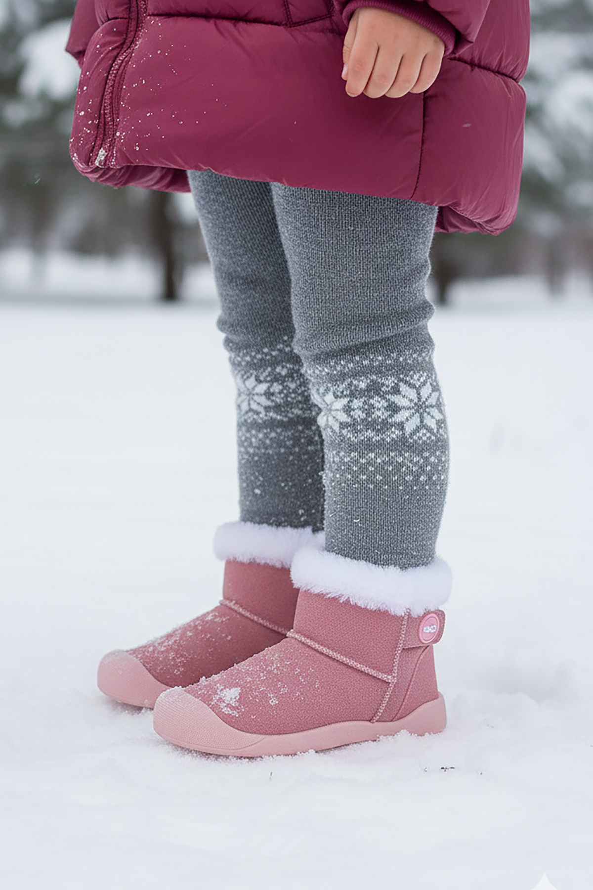 Kiko Kids Kiko Kids Pembe Liplan Cırtlı Termo Taban Kız Çocuk Bot Ayakkabı Pudra | Flo Pembe - 4. görsel