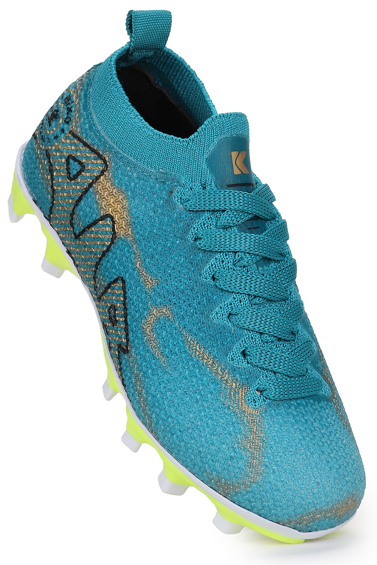 Mila Krampon Çim Saha Erkek Çocuk Futbol Ayakkabı Turkuaz - Altın - Görsel 5
