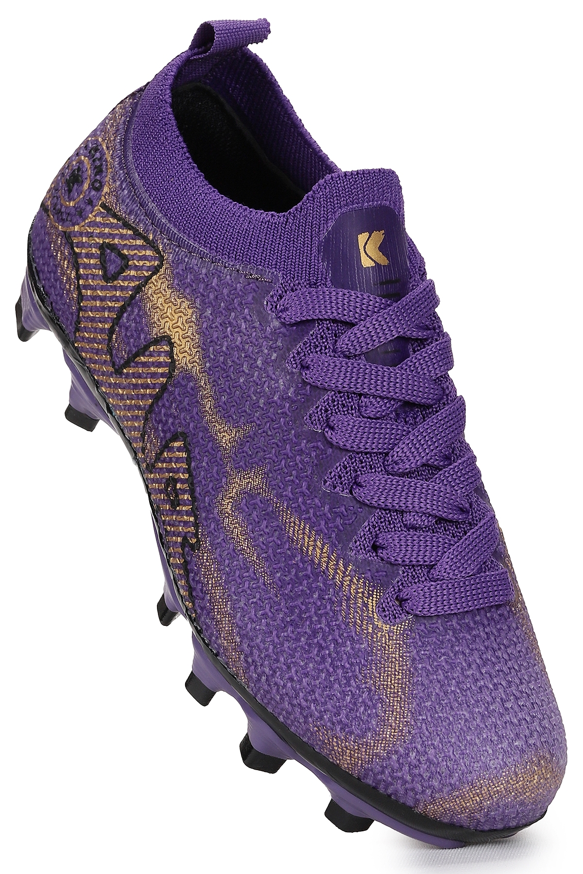 Mila Krampon Çim Saha Erkek Çocuk Futbol Ayakkabı Mor - Altın - Görsel 5