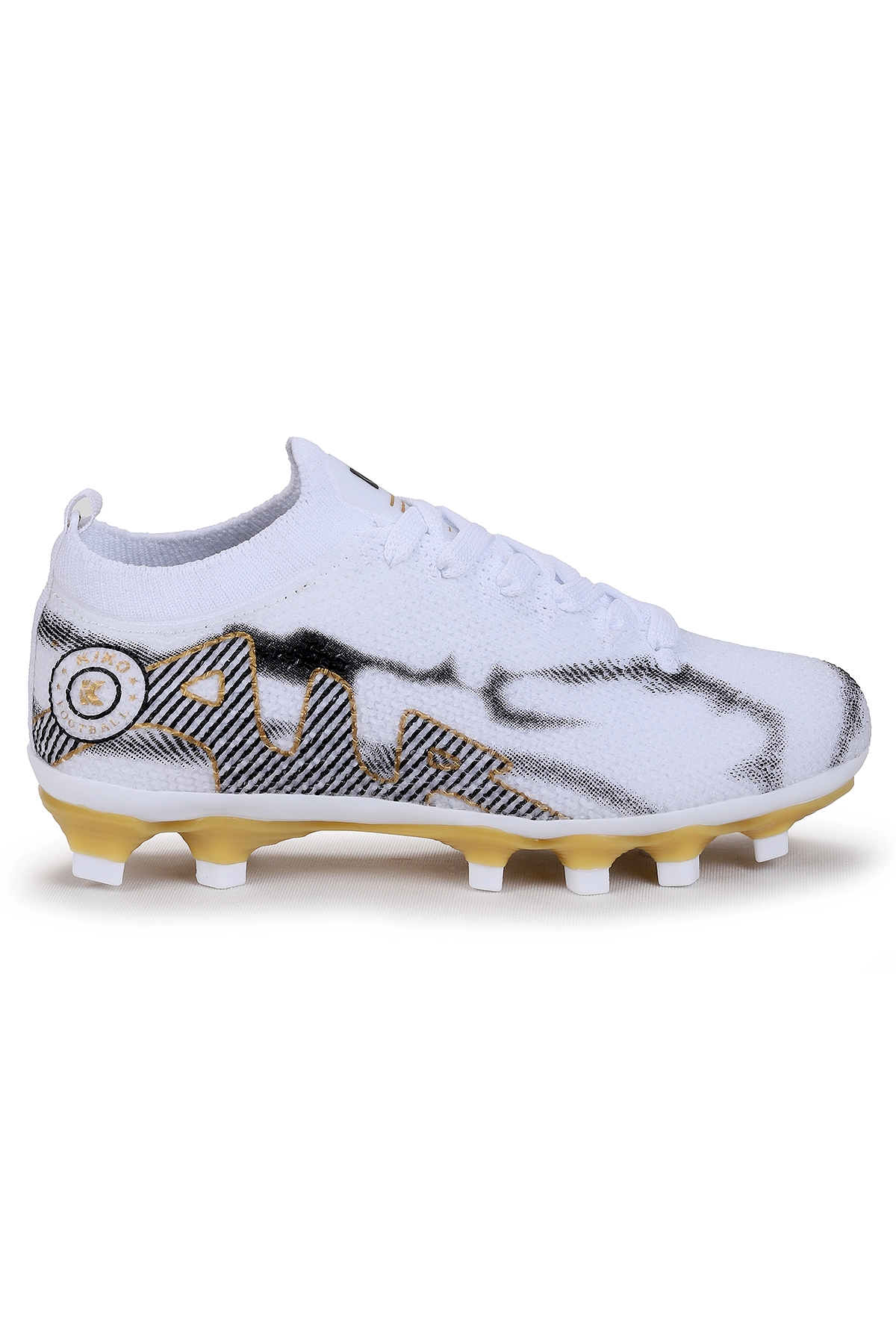 Mila Krampon Çim Saha Erkek Çocuk Futbol Ayakkabı Beyaz - Altın - Görsel 2