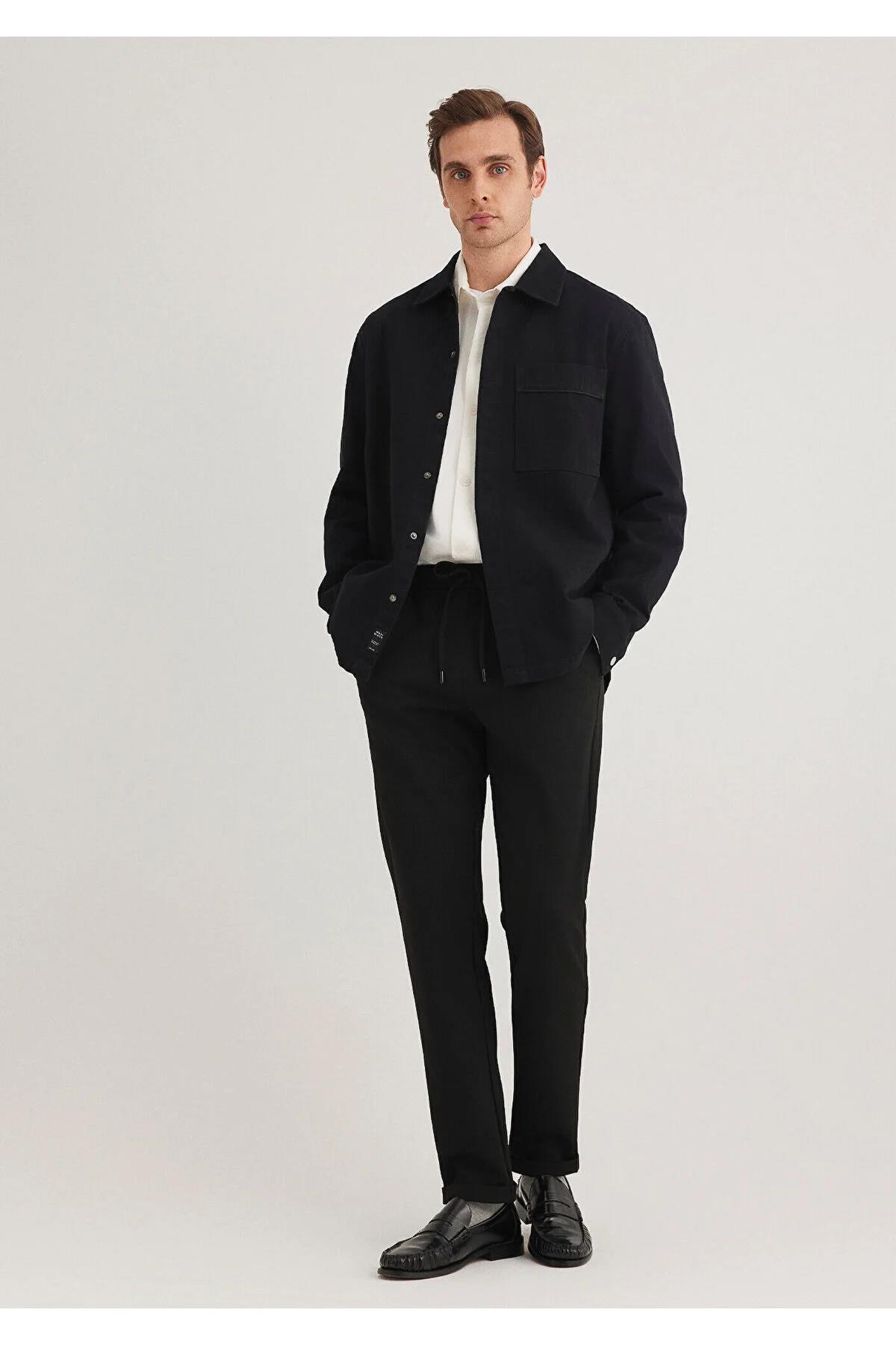 Pike Örme Pantolon Siyah Erkek Non Denim Örme Pantolon M0010460