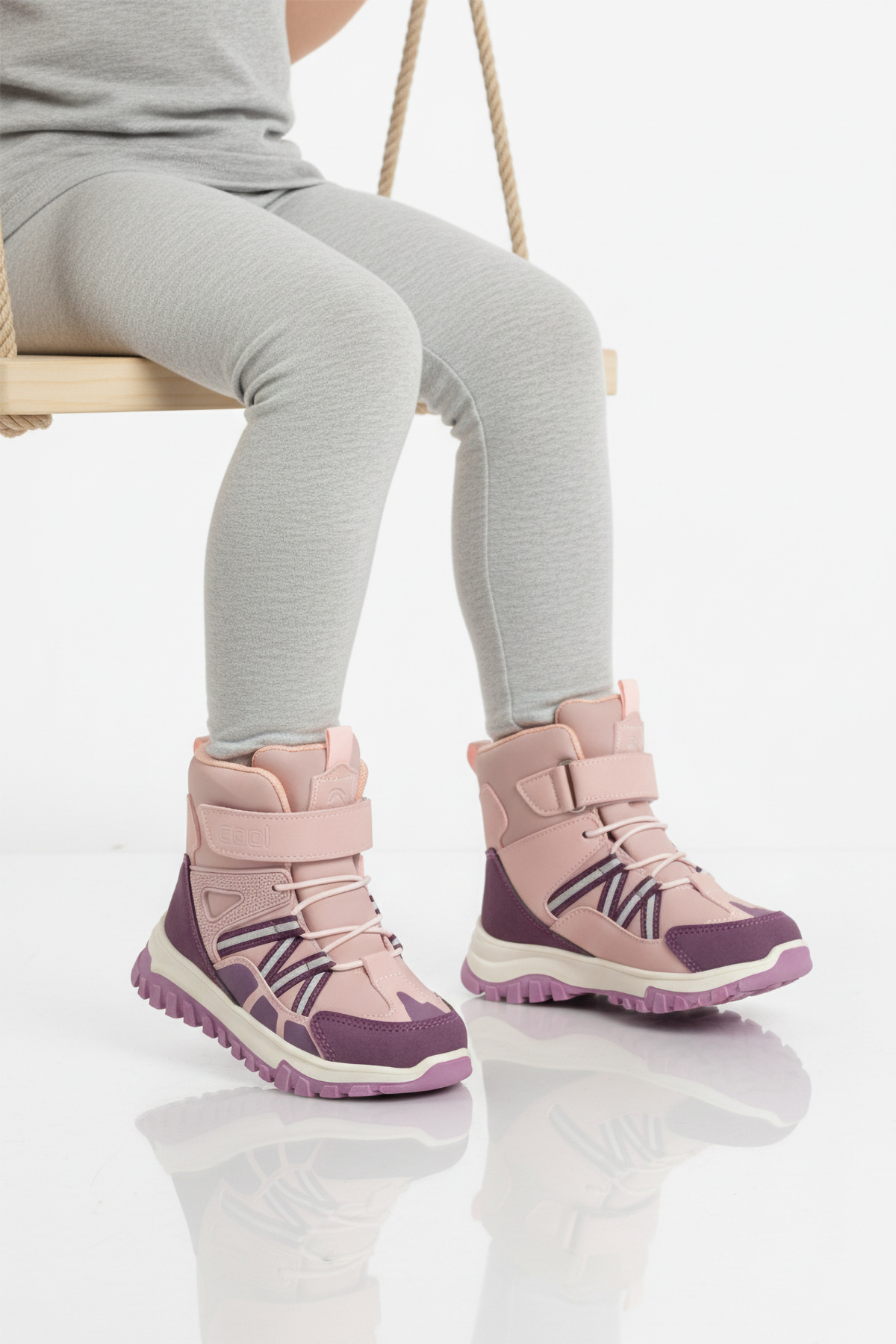 Cool Cool Pembe Hilly P Siyah Kaymaz Soğuğa Dirençli Cırtlı Kız Çocuk Bot Flo'da! Pembe - 3. görsel