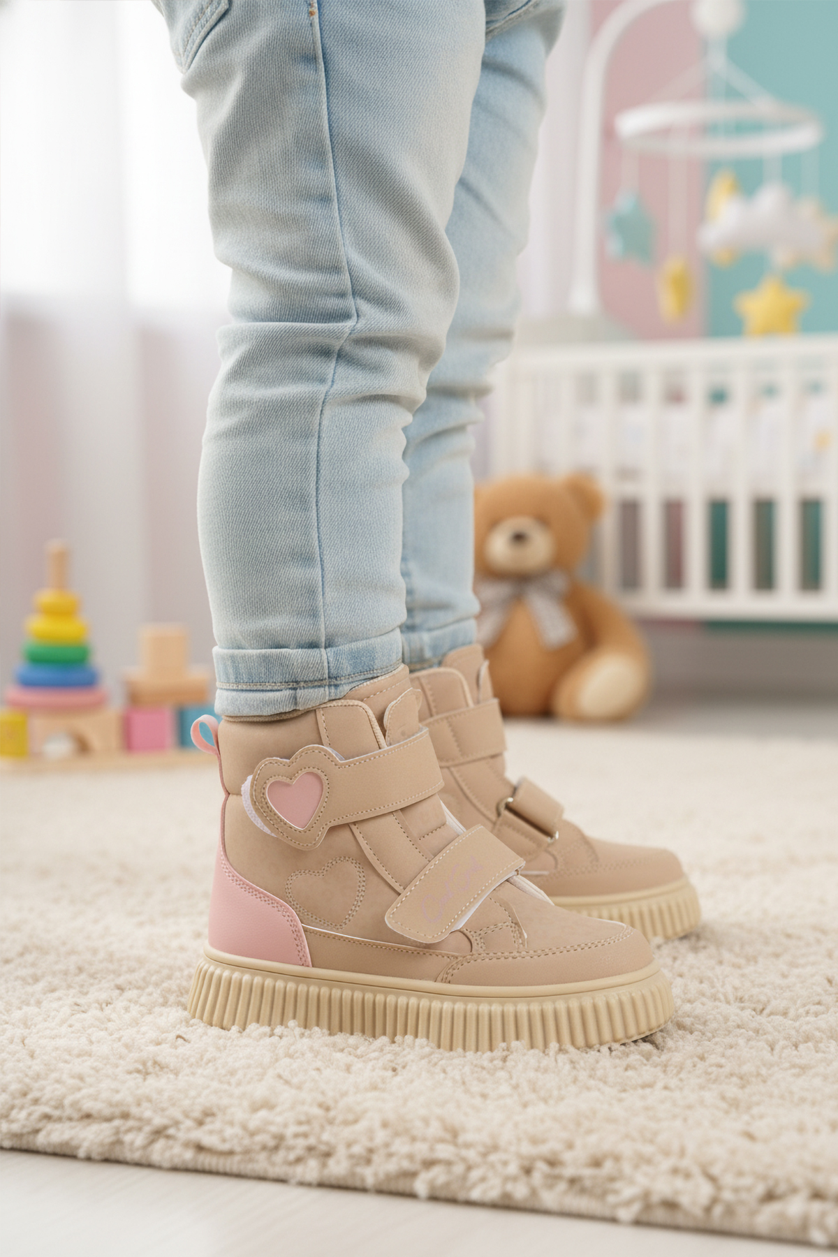 Cool Cool Alalis P Bej Cırtlı Kaymaz Bilek Boy Kız Çocuk Bot Flo'da! Bej - 2. görsel