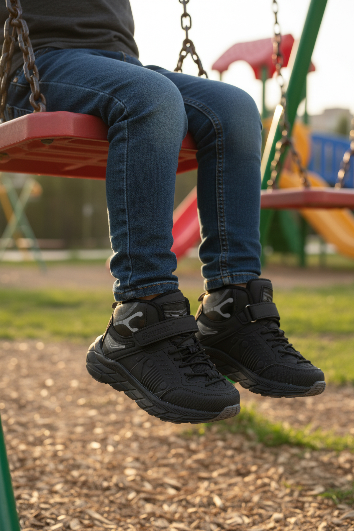 Walkway Walkway 1973 Kaymaz Taban Siyah Cırtlı Erkek Çocuk Bot Flo'da! Siyah - 2. görsel