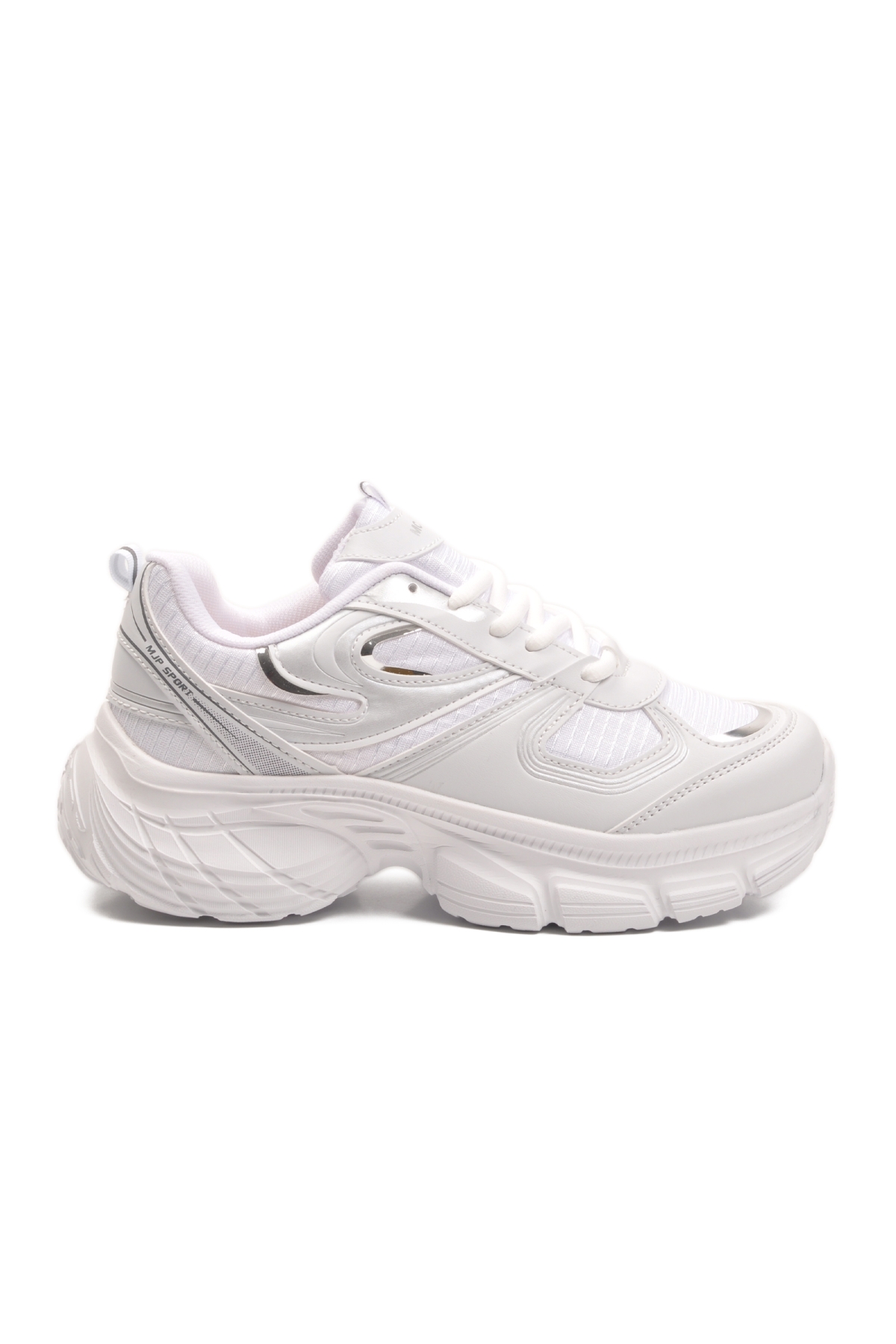 Walkway Walkway Mc Jamper 2376 Beyaz Unisex Yüksek Taban Bağcıklı Mevsimlik Sneaker Flo'da! Beyaz - 3. görsel