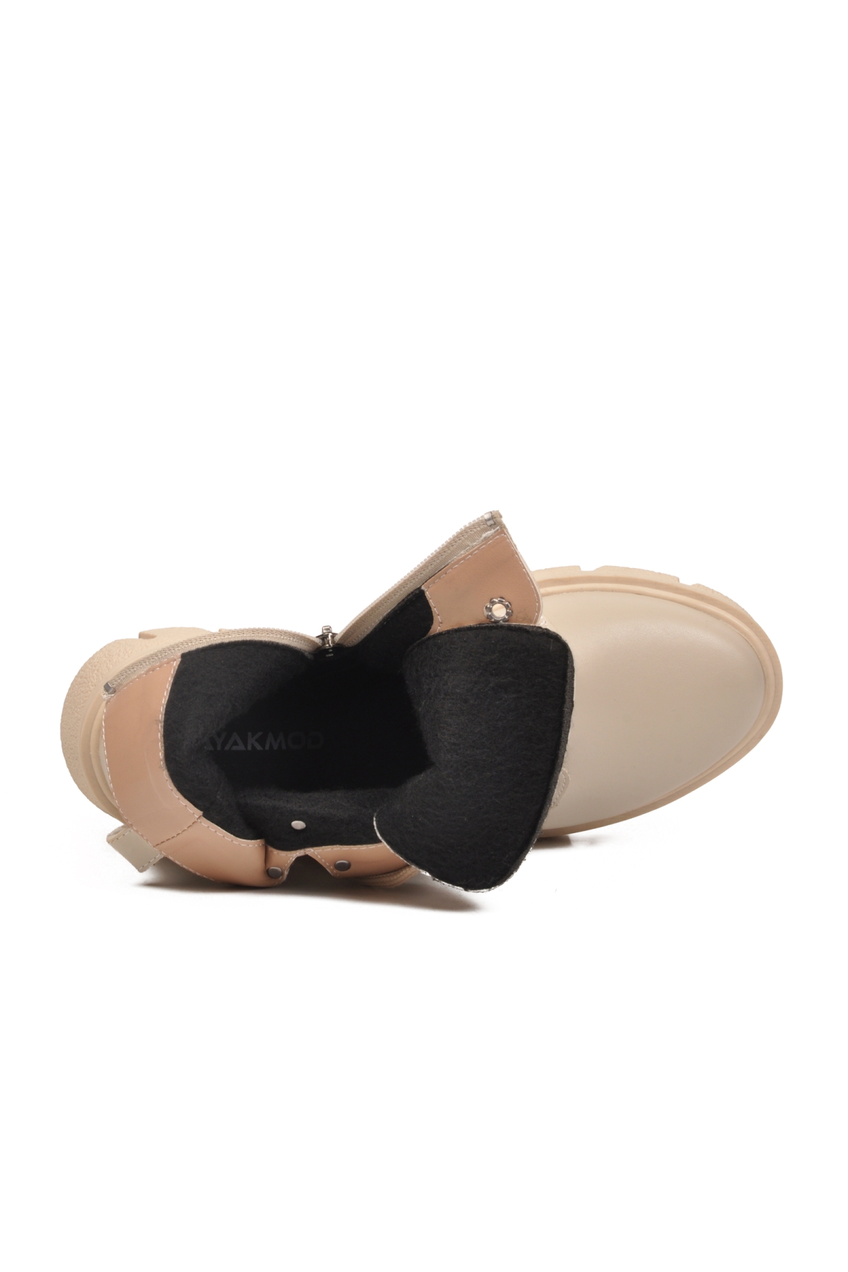 Ayakmod Ayakmod 351071 Z Bej Cilt Kadın Bot Flo'da! Bej - 5. görsel