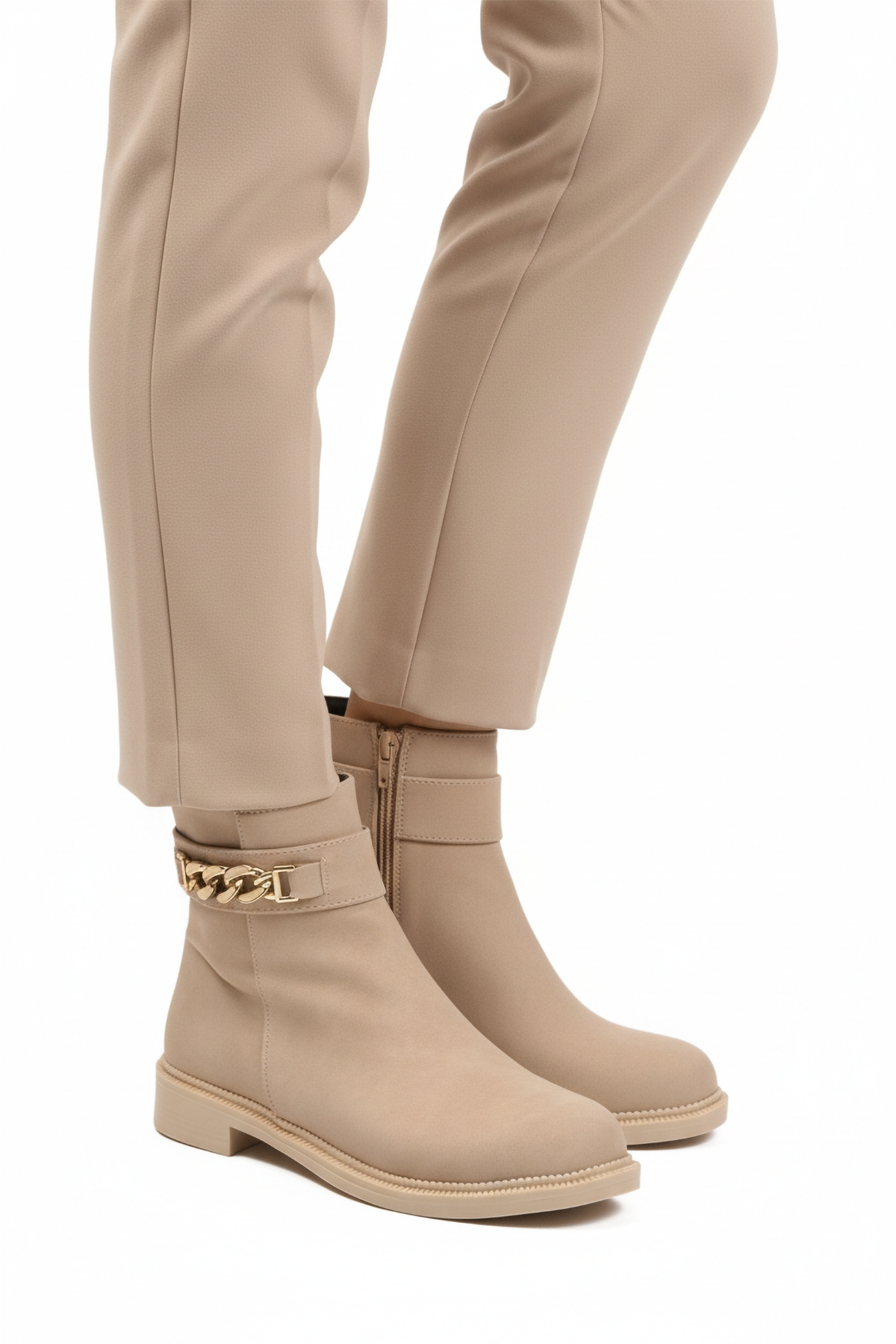 Ayakmod Ayakmod 636182 Z Bej Kadın Bot Flo'da! Bej - 3. görsel