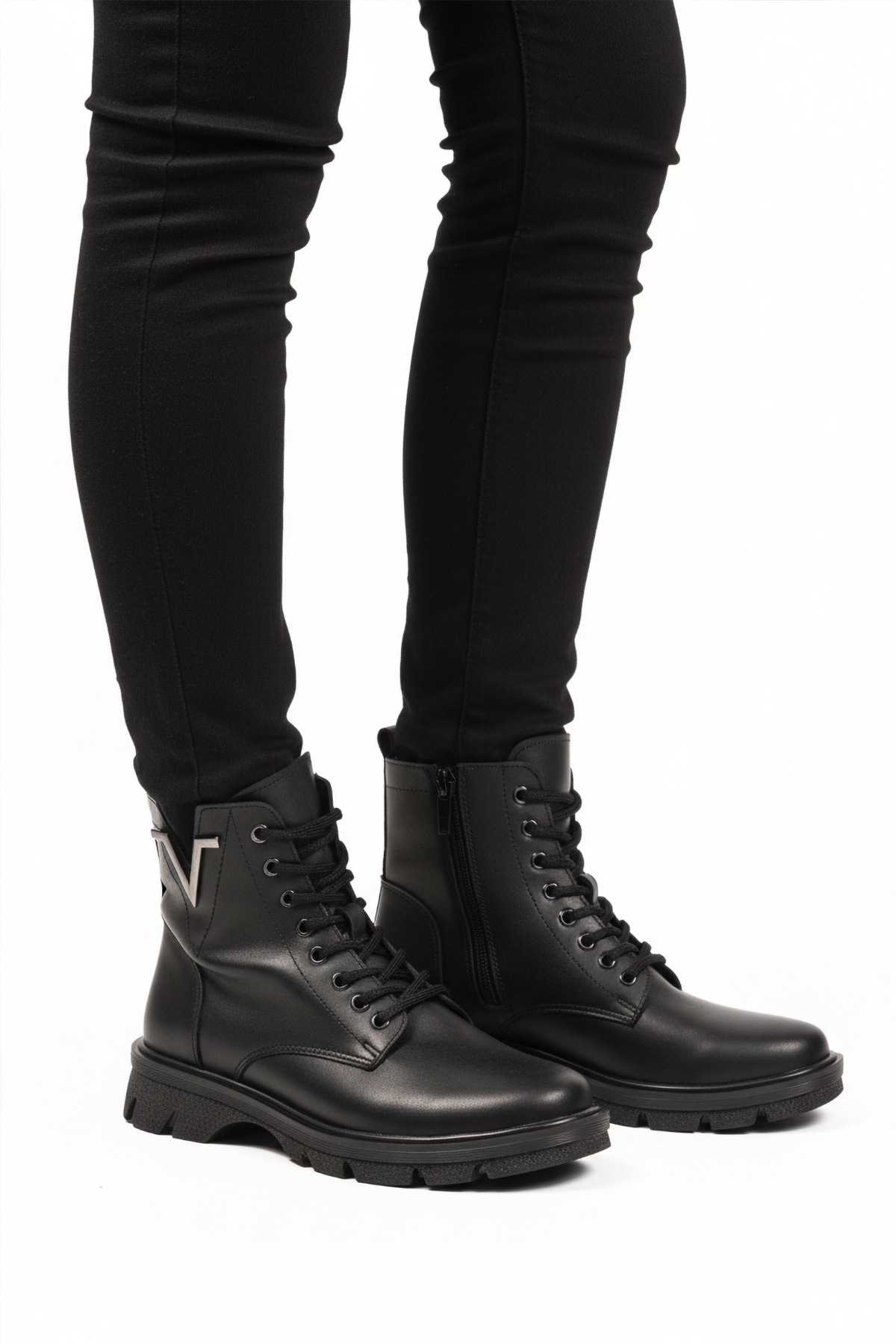 Ayakmod Ayakmod 351071 Z Siyah Cilt Kadın Bot Flo'da! Siyah - 3. görsel