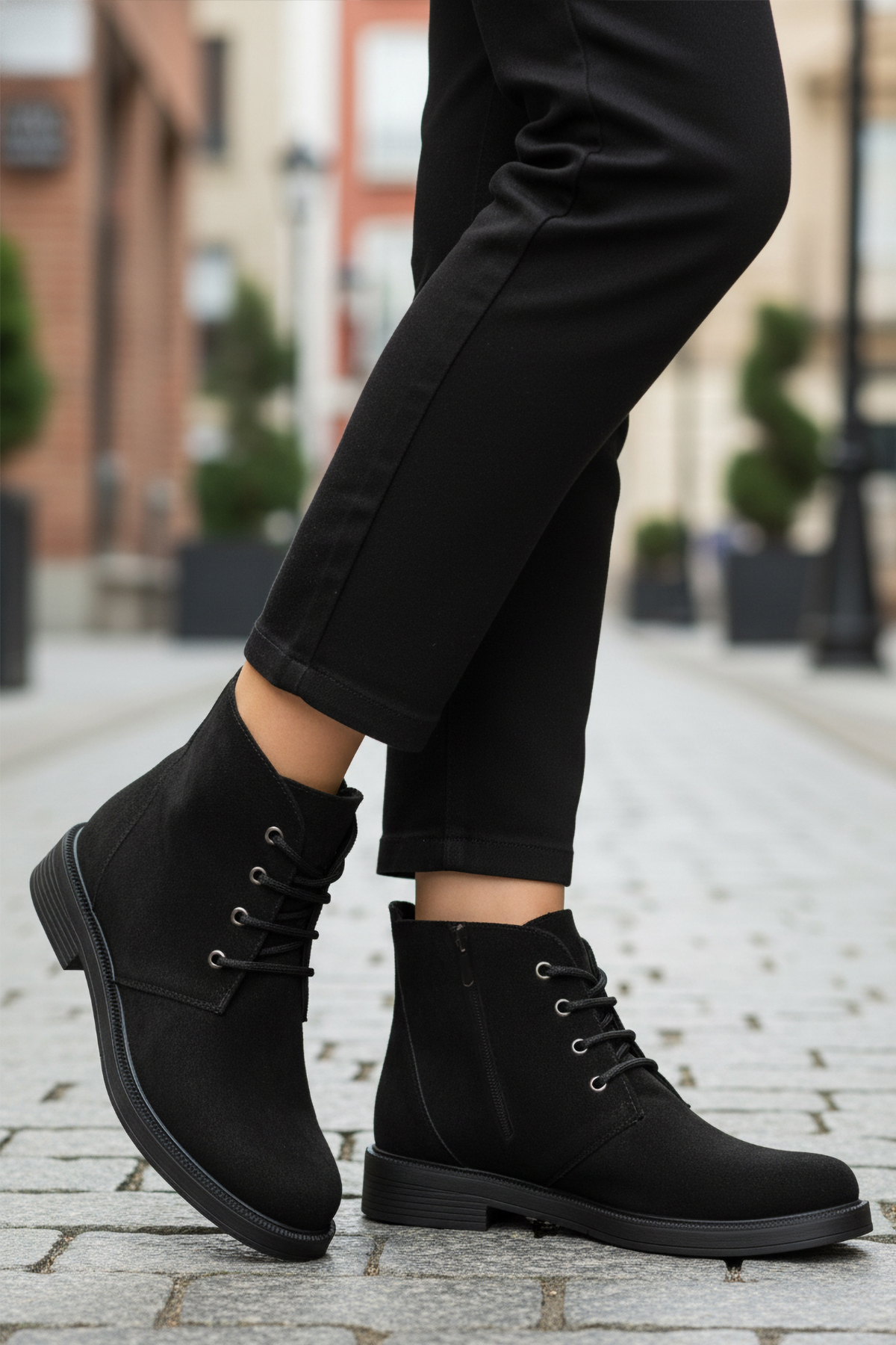 Ayakmod Ayakmod 284098 Z Siyah Süet Kadın Bot Flo'da! Siyah - 2. görsel