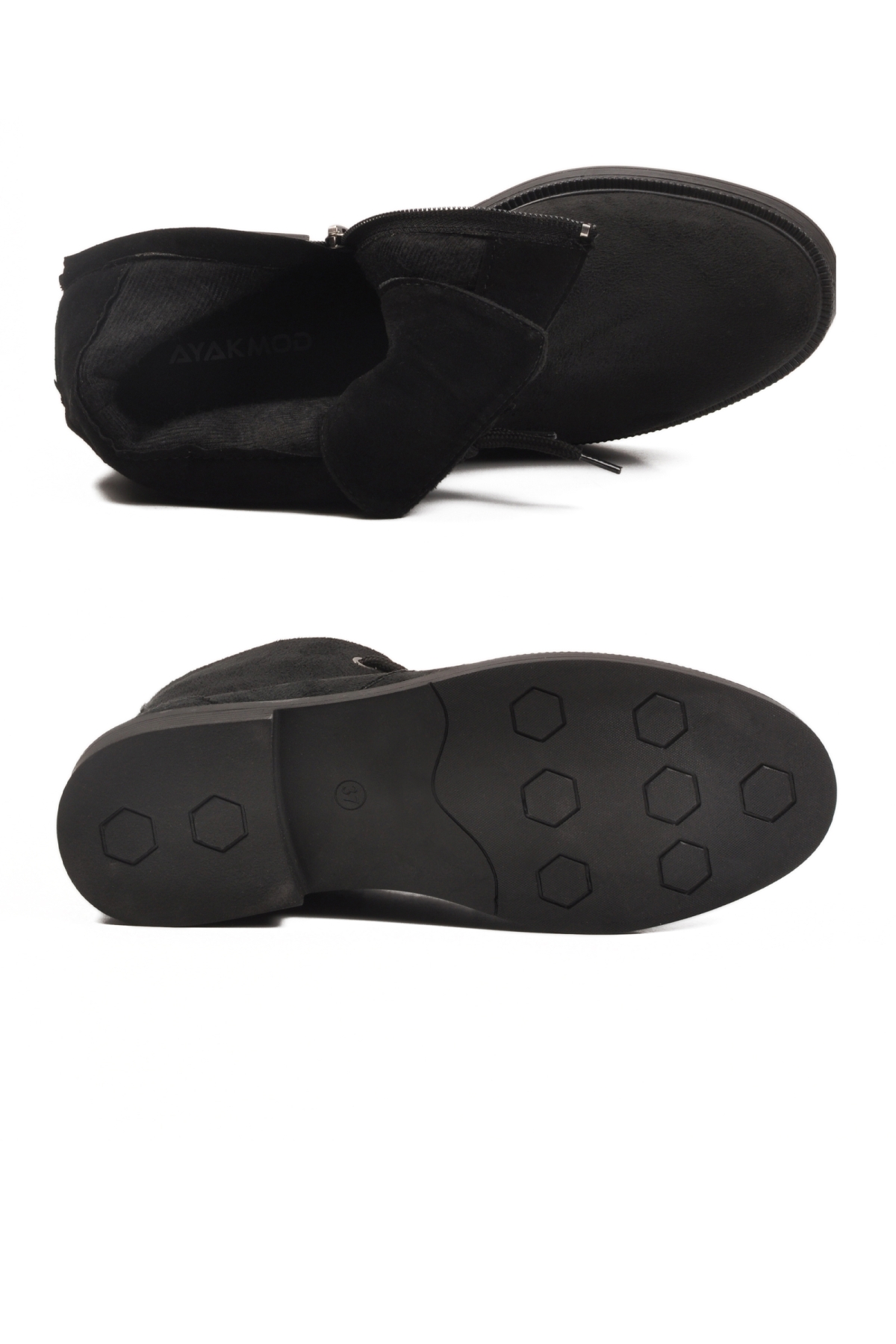 Ayakmod Ayakmod 284098 Z Siyah Süet Kadın Bot Flo'da! Siyah - 6. görsel