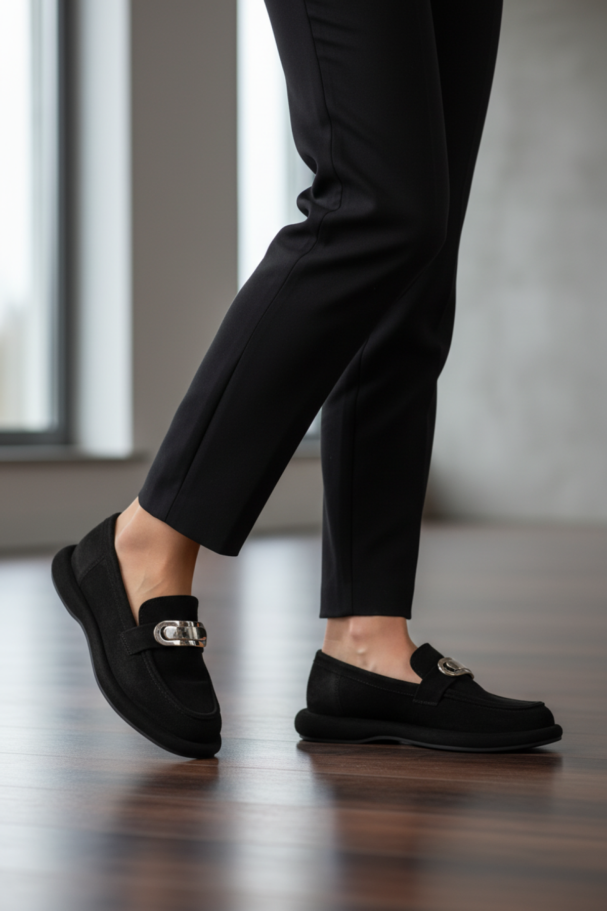 Ayakmod Ayakmod 547828 Siyah Süet Kadın Günlük Ayakkabı Flo'da! Siyah - 2. görsel