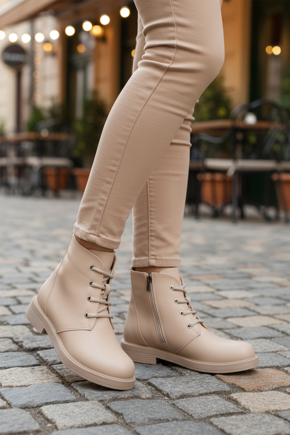 Ayakmod Ayakmod 284098 Z Bej Cilt Kadın Bot Flo'da! Bej - 2. görsel