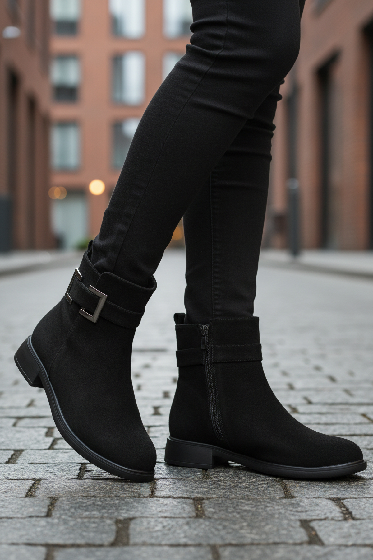Ayakmod Ayakmod 209144 Z Soğuğa Dirençli Siyah Süet Kadın Bot Flo'da! Siyah - 2. görsel