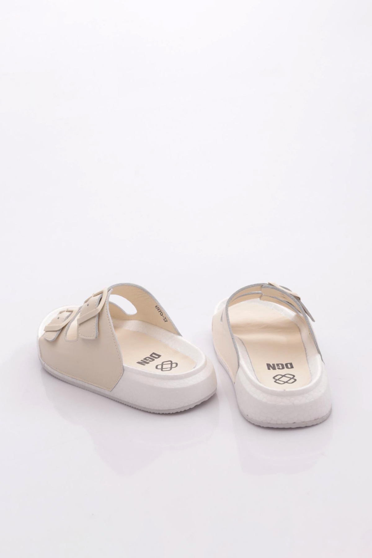 Dgn Dgn Bej 6970 Kadin Terlik Flo'da! Bej - 4. görsel