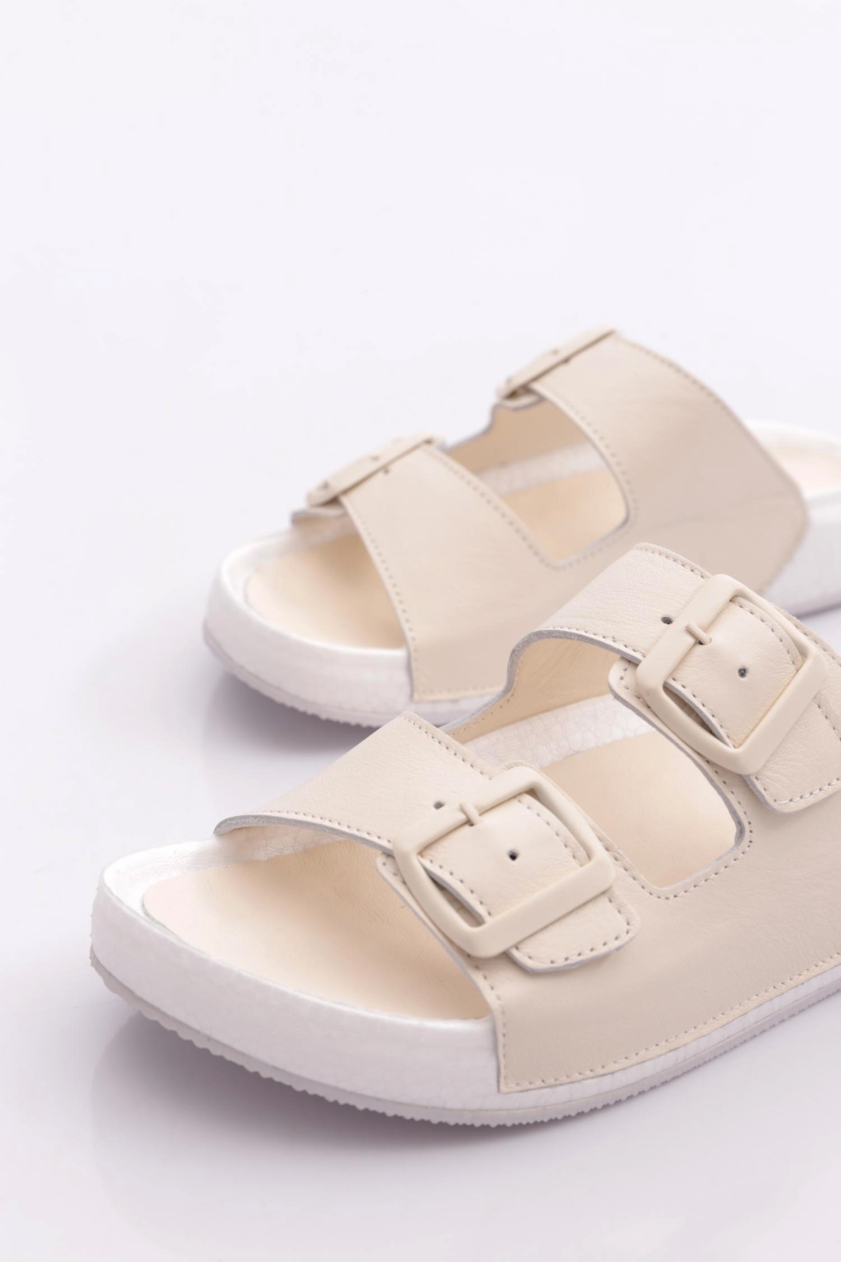 Dgn Dgn Bej 6970 Kadin Terlik Flo'da! Bej - 5. görsel