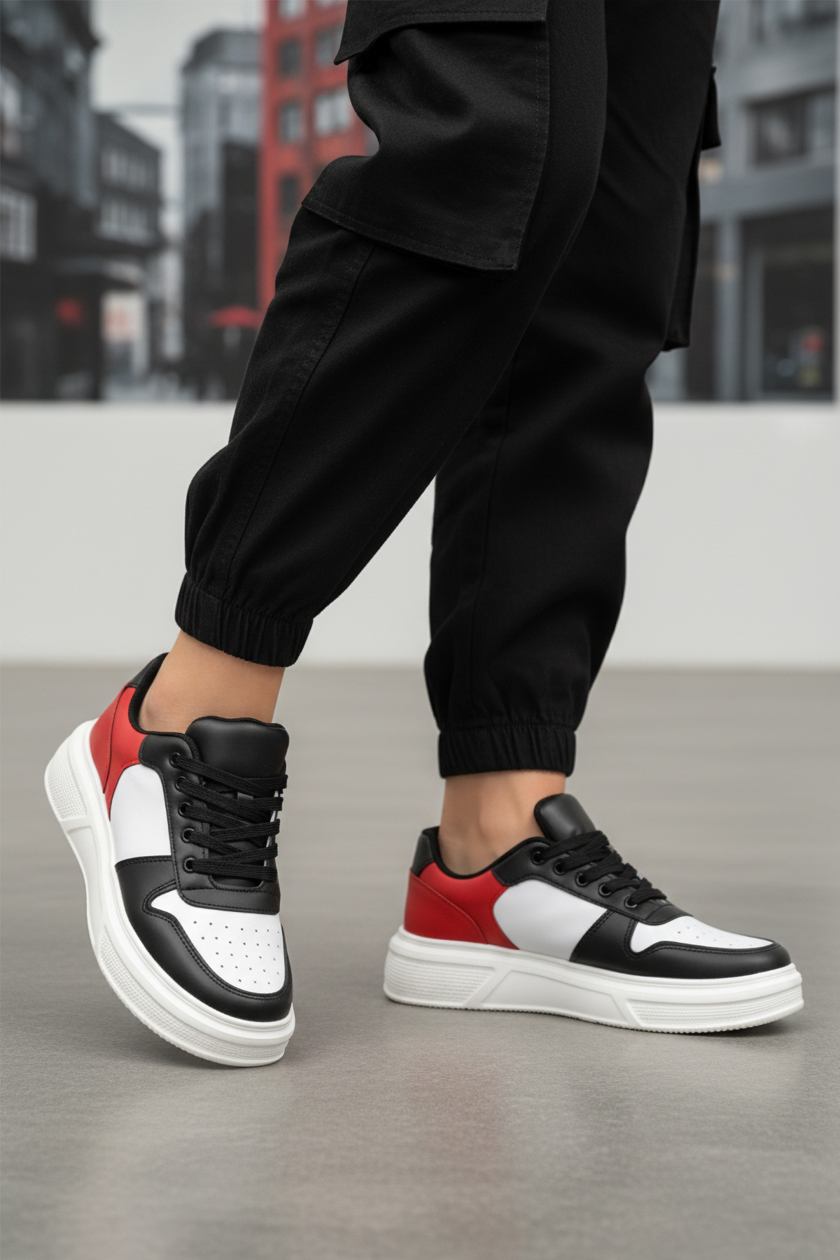 Ayk S Ayk S AYK'S Aper Beyaz-Kırmızı Bağcıklı Unisex Spor Ayakkabı Flo'da! Beyaz - 2. görsel