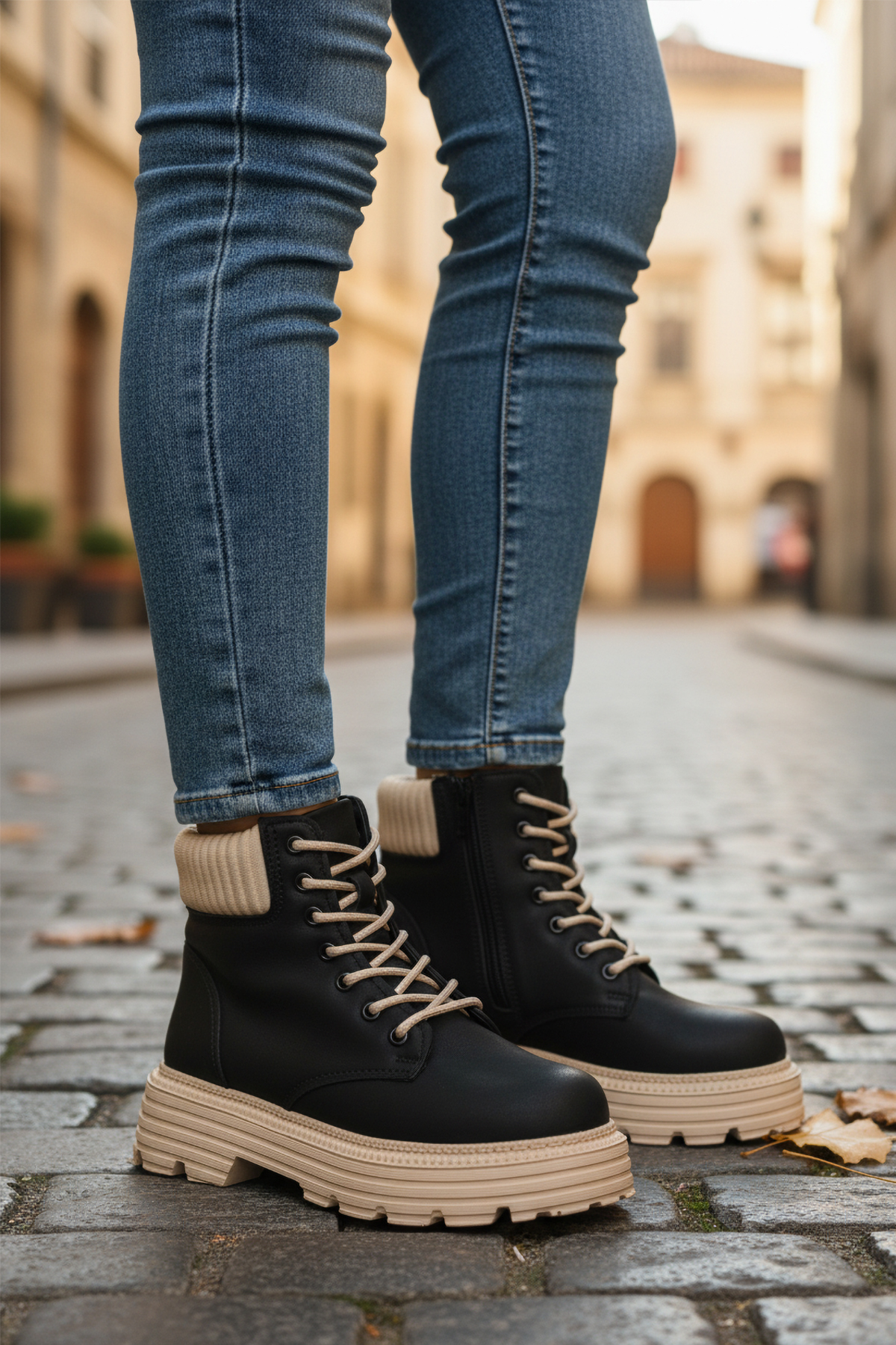 Ayk S Ayk S Ayk's Serpa 5200 Z Siyah-Bej Kadın Bot Flo'da! Siyah - 3. görsel