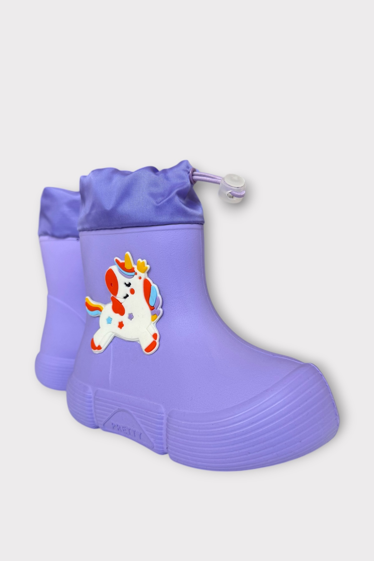 Khayt Khayt Mor Fluffy Light Su Geçirmez Tüylü Sıcak Astar Çocuk Yağmur Botu Flo'da! Mor - 4. görsel