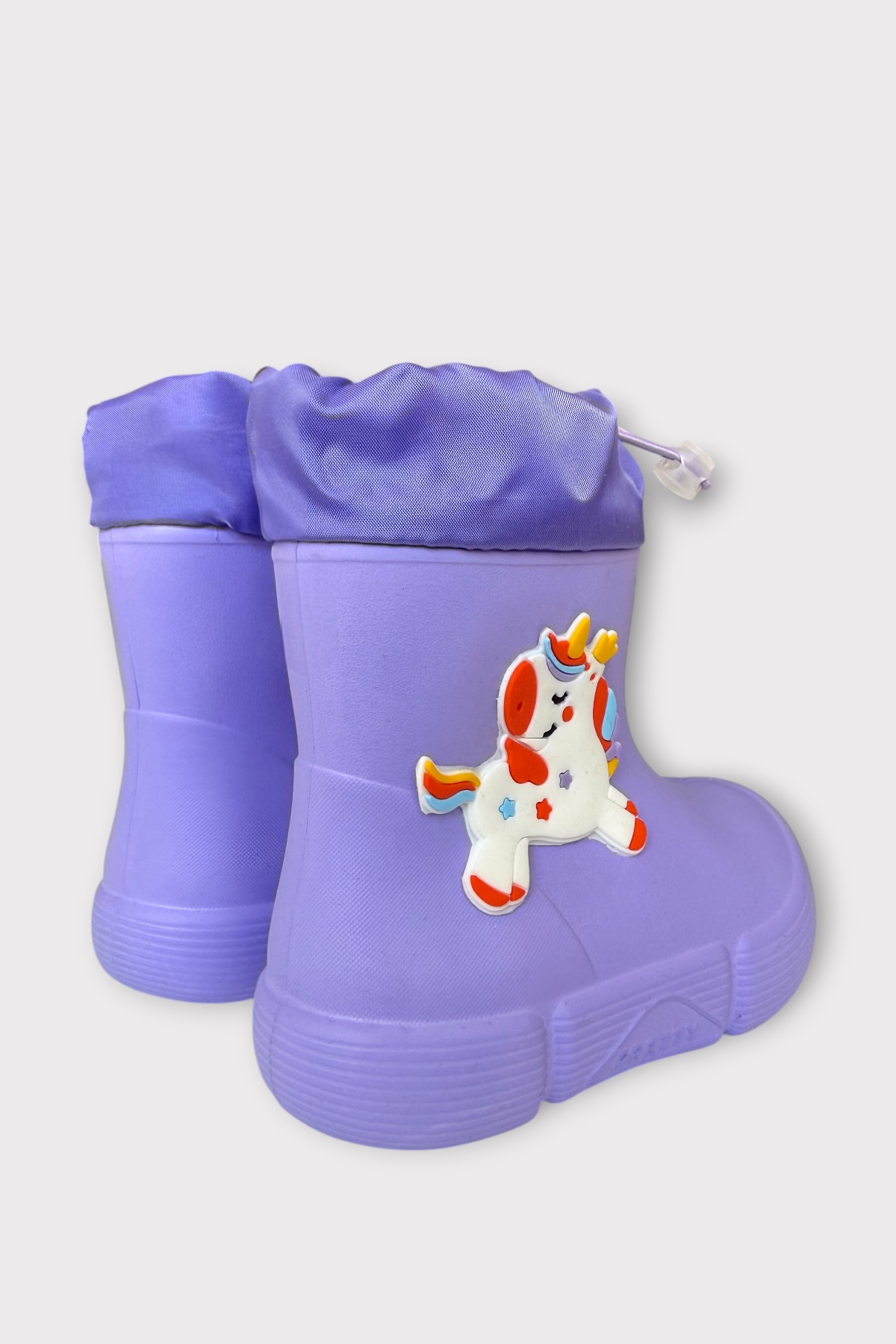 Khayt Khayt Mor Fluffy Light Su Geçirmez Tüylü Sıcak Astar Çocuk Yağmur Botu Flo'da! Mor - 5. görsel