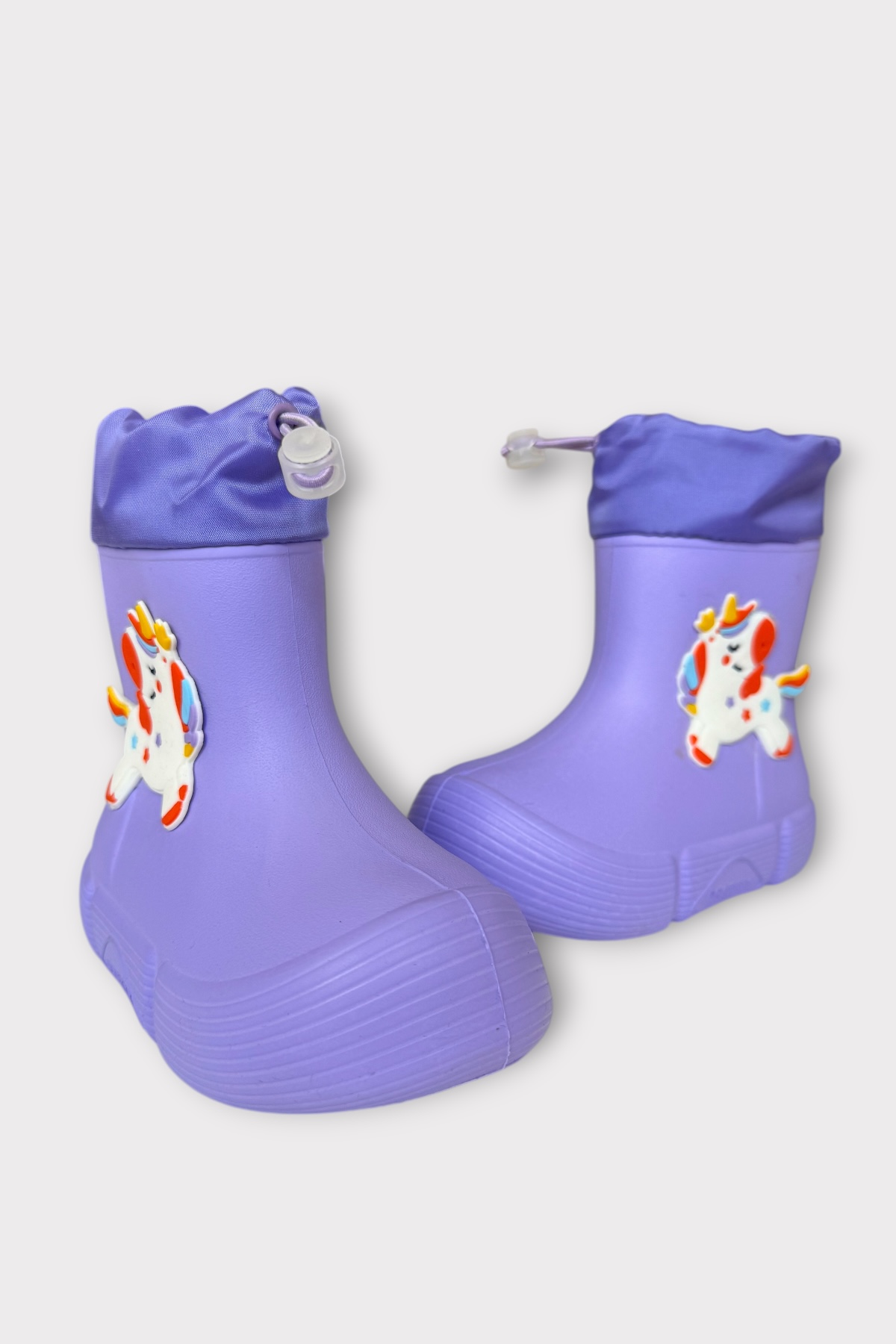 Khayt Khayt Mor Fluffy Light Su Geçirmez Tüylü Sıcak Astar Çocuk Yağmur Botu Flo'da! Mor - 6. görsel