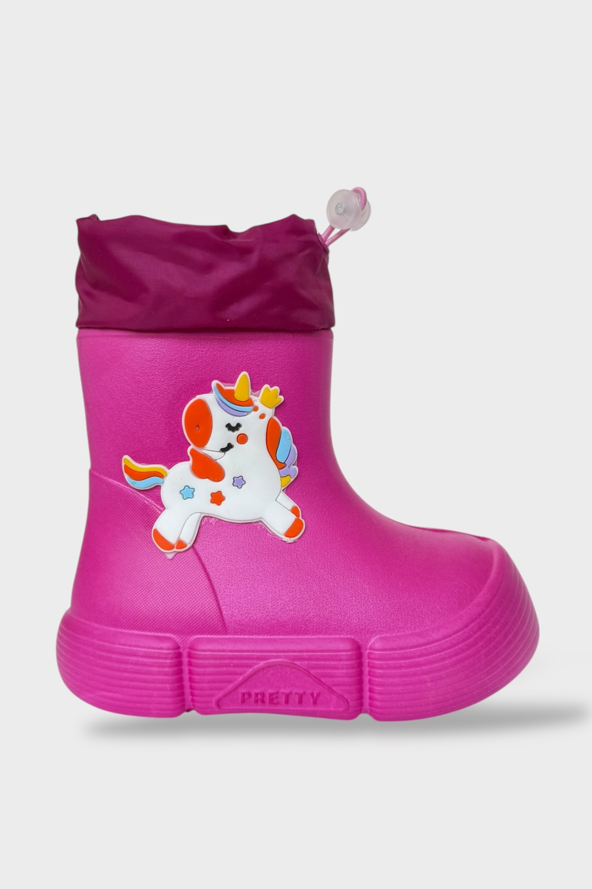 Khayt Khayt Pembe Fluffy Light Su Geçirmez Tüylü Sıcak Astar Çocuk Yağmur Botu Flo'da! Pembe - 2. görsel