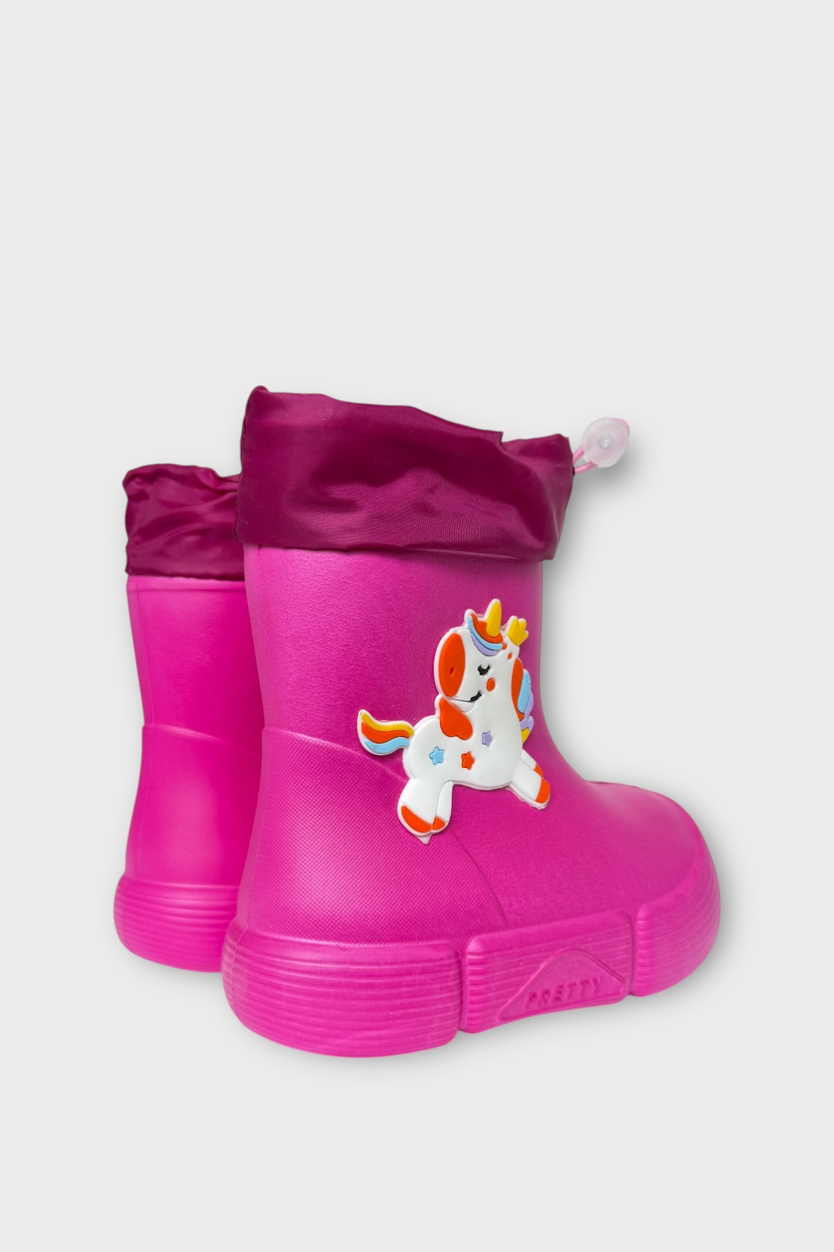 Khayt Khayt Pembe Fluffy Light Su Geçirmez Tüylü Sıcak Astar Çocuk Yağmur Botu Flo'da! Pembe - 7. görsel