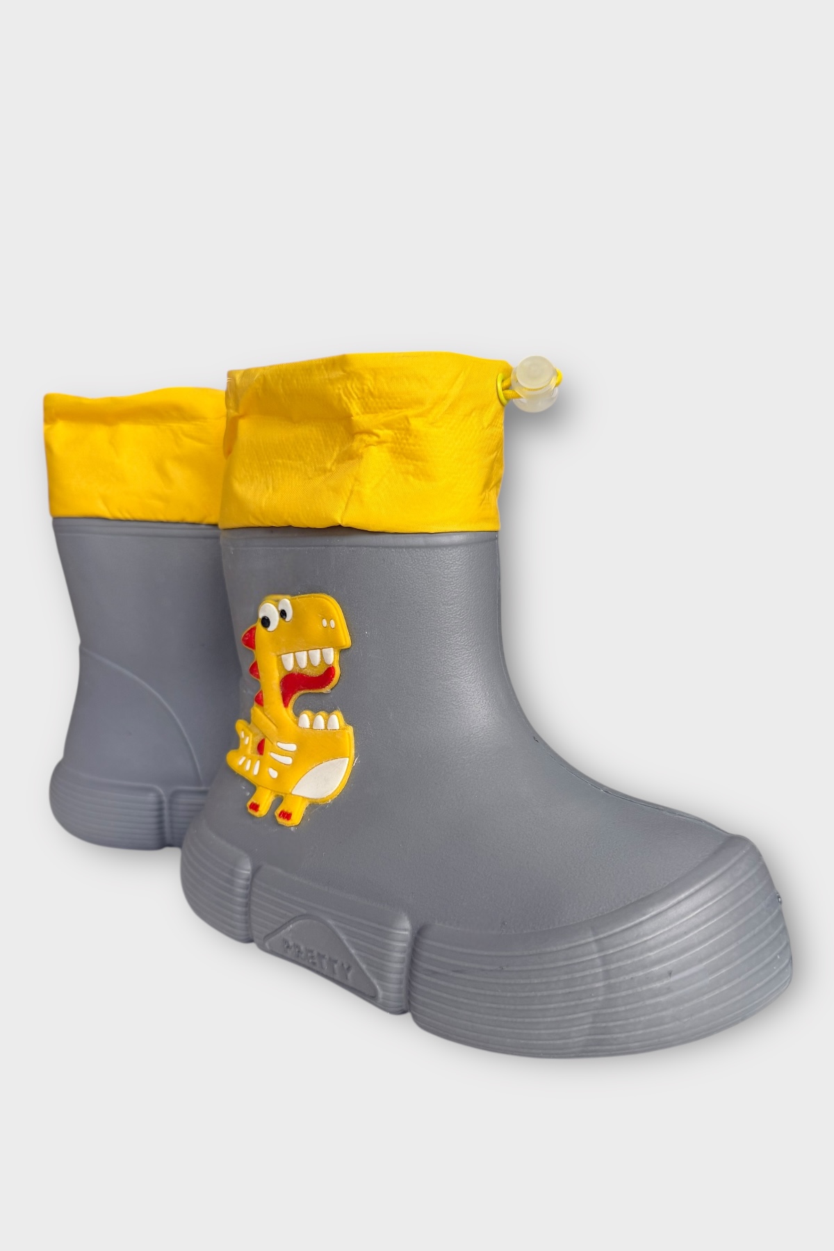 Khayt Khayt Gri Fluffy Light Su Geçirmez Tüylü Sıcak Astar Çocuk Yağmur Botu Flo'da! Gri - 4. görsel