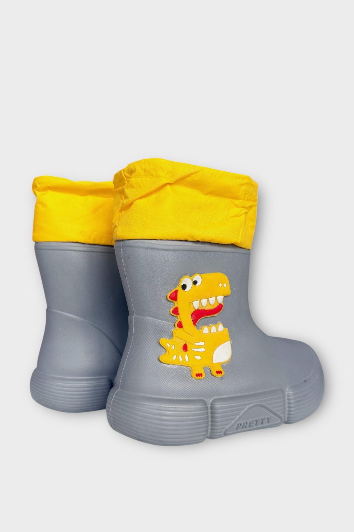 Khayt Khayt Gri Fluffy Light Su Geçirmez Tüylü Sıcak Astar Çocuk Yağmur Botu Flo'da! Gri - 6. görsel