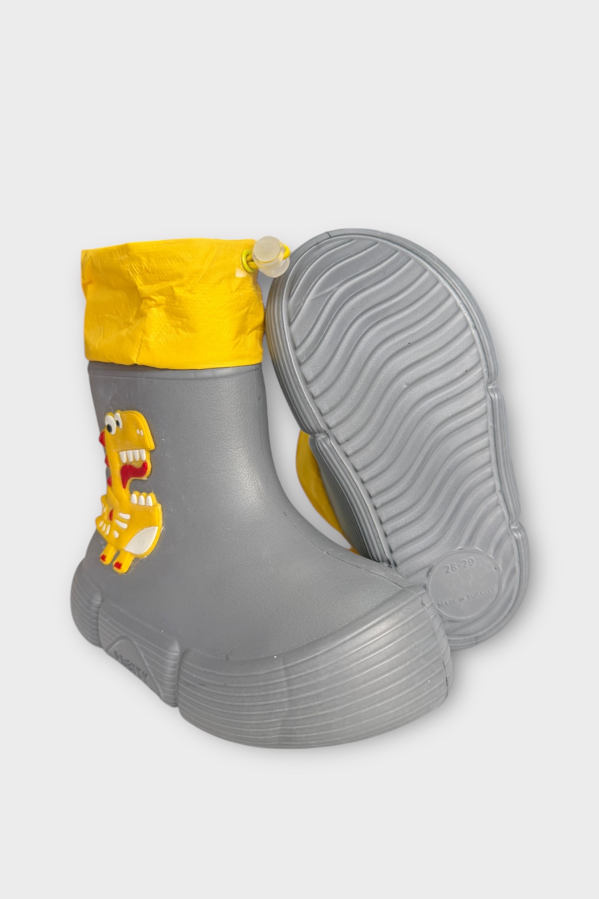 Khayt Khayt Gri Fluffy Light Su Geçirmez Tüylü Sıcak Astar Çocuk Yağmur Botu Flo'da! Gri - 7. görsel