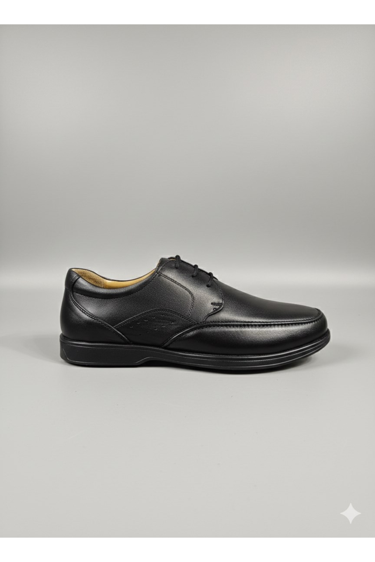 Akyüz Akyüz Siyah Öztürk Bağcıklı Kat Kat Model Hakiki Deri Erkek Günlük Comfort Ayakkabı AY-403-BN-K Flo'da! Siyah - 2. görsel