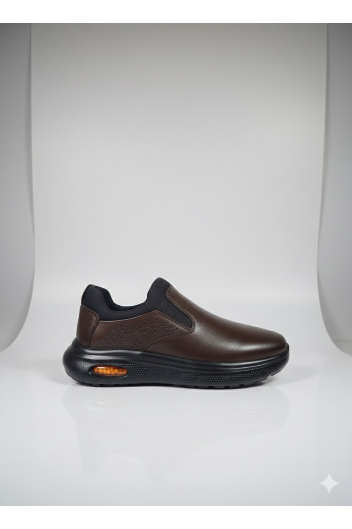 Voyager Voyager Kahverengi Streçli Sıkıştırılmış Köpük Taban Ortopedik Deri Erkek Ayakkabı M416 Flo'da! Kahverengi - 2. görsel