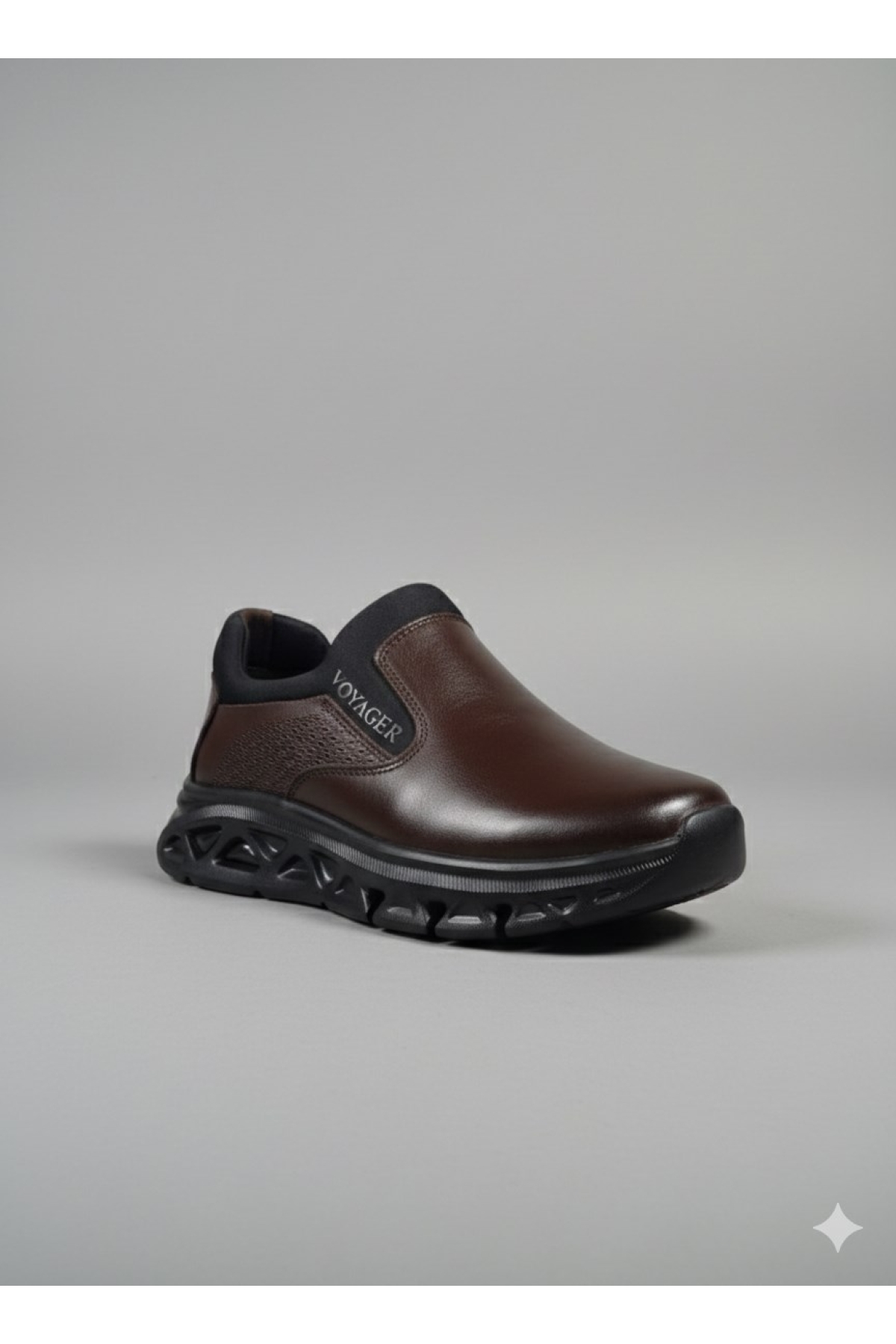 Voyager Voyager Kahverengi Streçli Sıkıştırılmış Köpük Taban Ortopedik Deri Kadın Ayakkabı Z391 Flo'da! Kahverengi - 2. görsel
