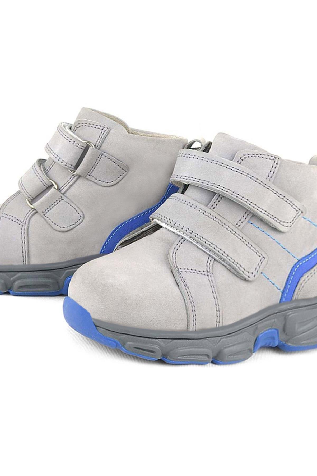 Rakerplus Gri Rakerplus Hakiki Deri Cırtlı Spor Erkek Bebek Bot