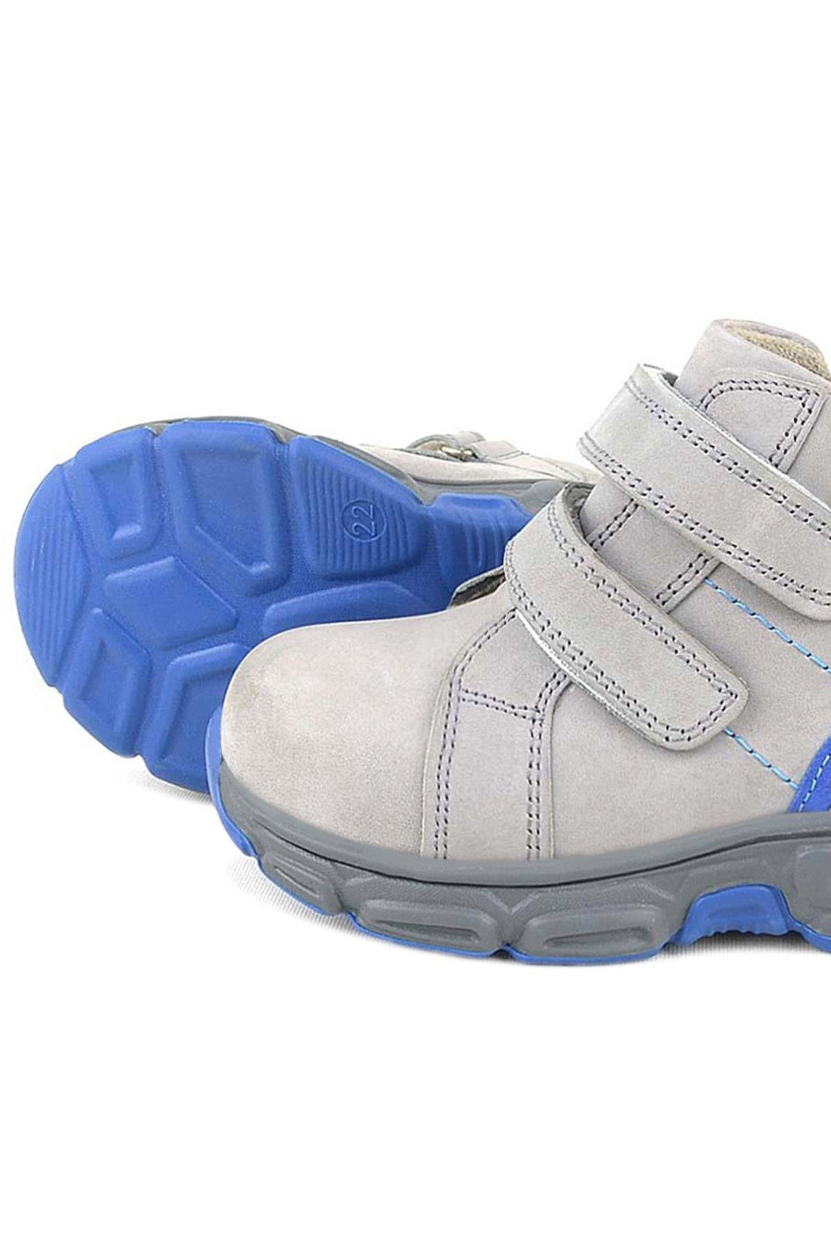 Rakerplus Gri Rakerplus Hakiki Deri Cırtlı Spor Erkek Bebek Bot