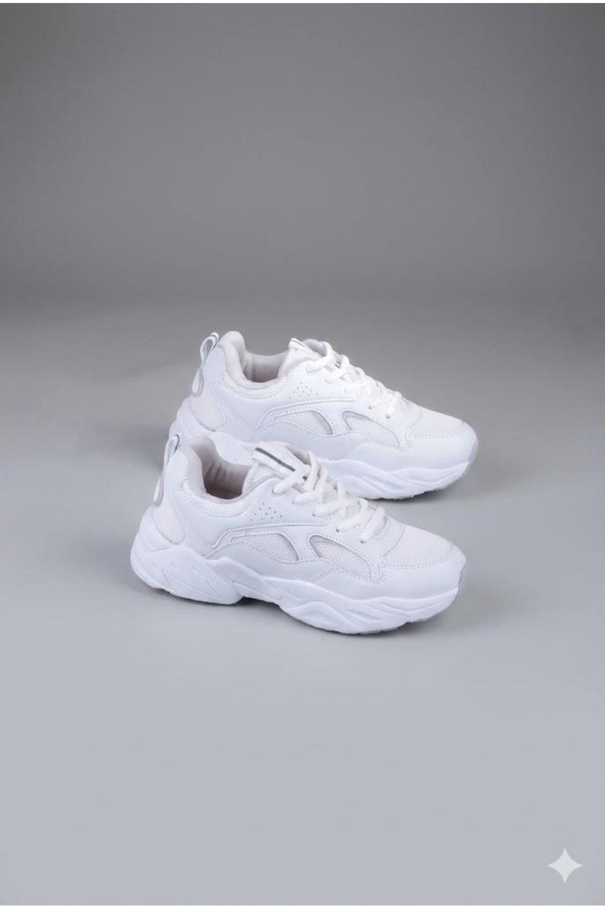 Fort Fort Beyaz 2107 LMB Rahat Hafif Kalın Taban Sneaker Kadın Spor Ayakkabı Flo'da! Beyaz - 6. görsel