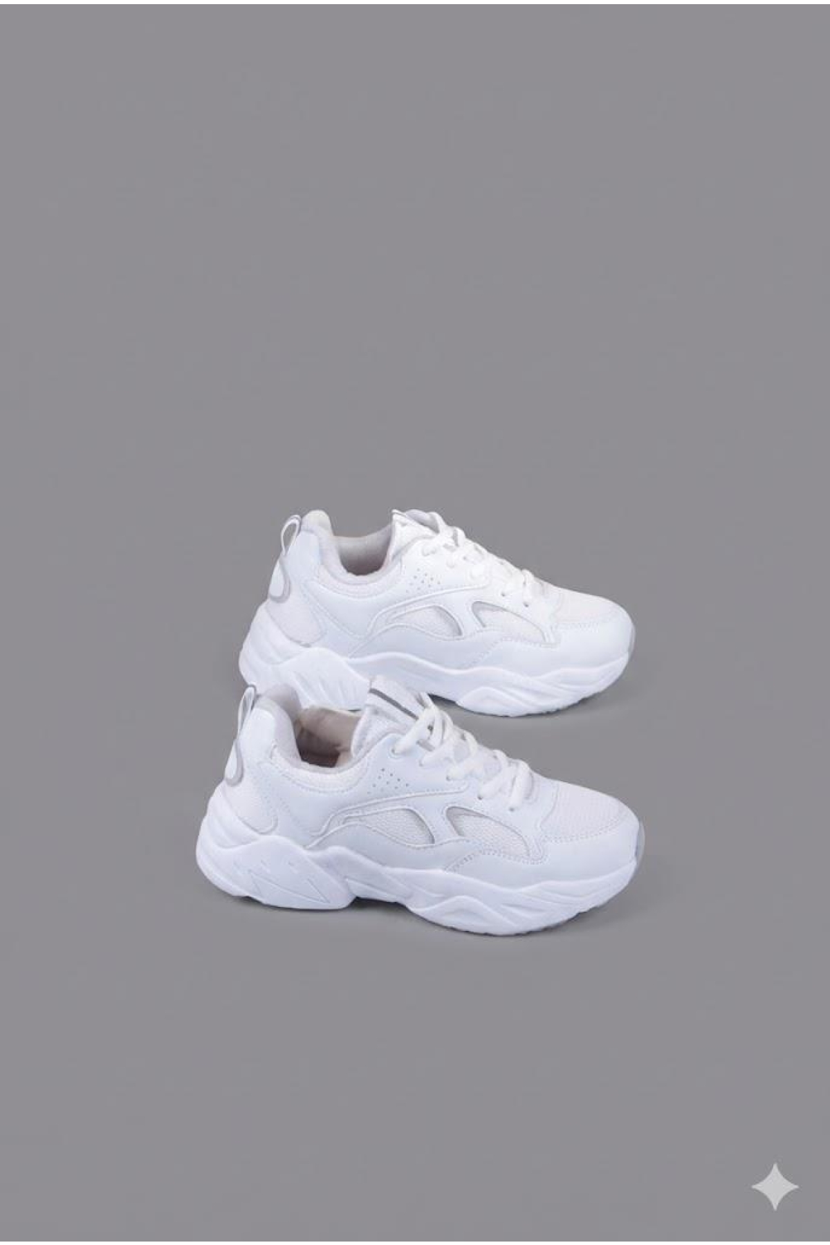 Fort Fort Beyaz 2107 LMB Rahat Hafif Kalın Taban Sneaker Kadın Spor Ayakkabı Flo'da! Beyaz - 8. görsel