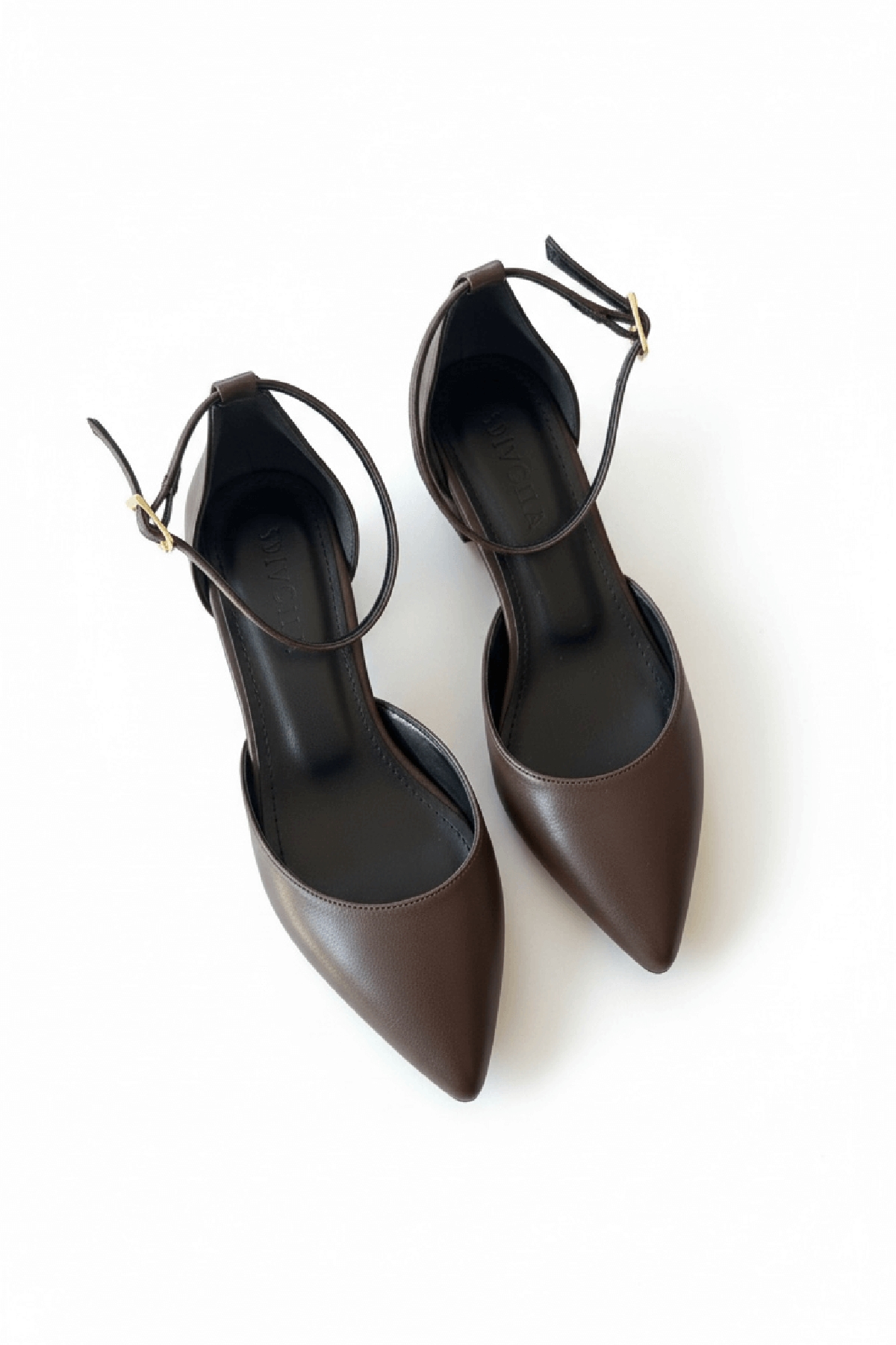 Divolya Divolya Happy Kahverengi ( 3 cm Topuklu ) Sivri Burun Topuklu Ayakkabı Flo'da! Kahverengi - 3. görsel