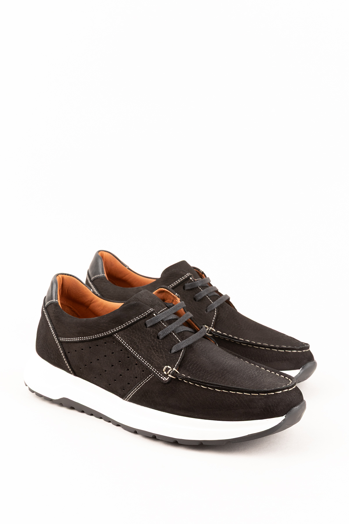 Gondol Kundura Siyah Gondol Kundura Gondol İçi Dışı Hakiki Deri Günlük Rahat Hafif Ayakkabı src.455