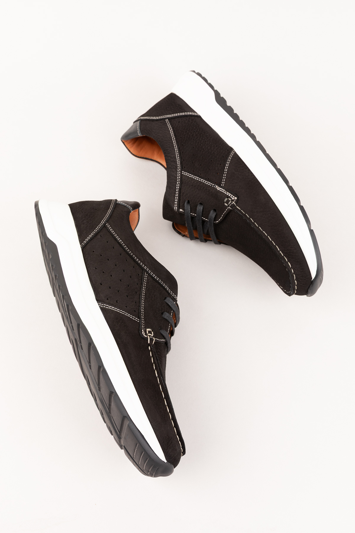 Gondol Kundura Siyah Gondol Kundura Gondol İçi Dışı Hakiki Deri Günlük Rahat Hafif Ayakkabı src.455