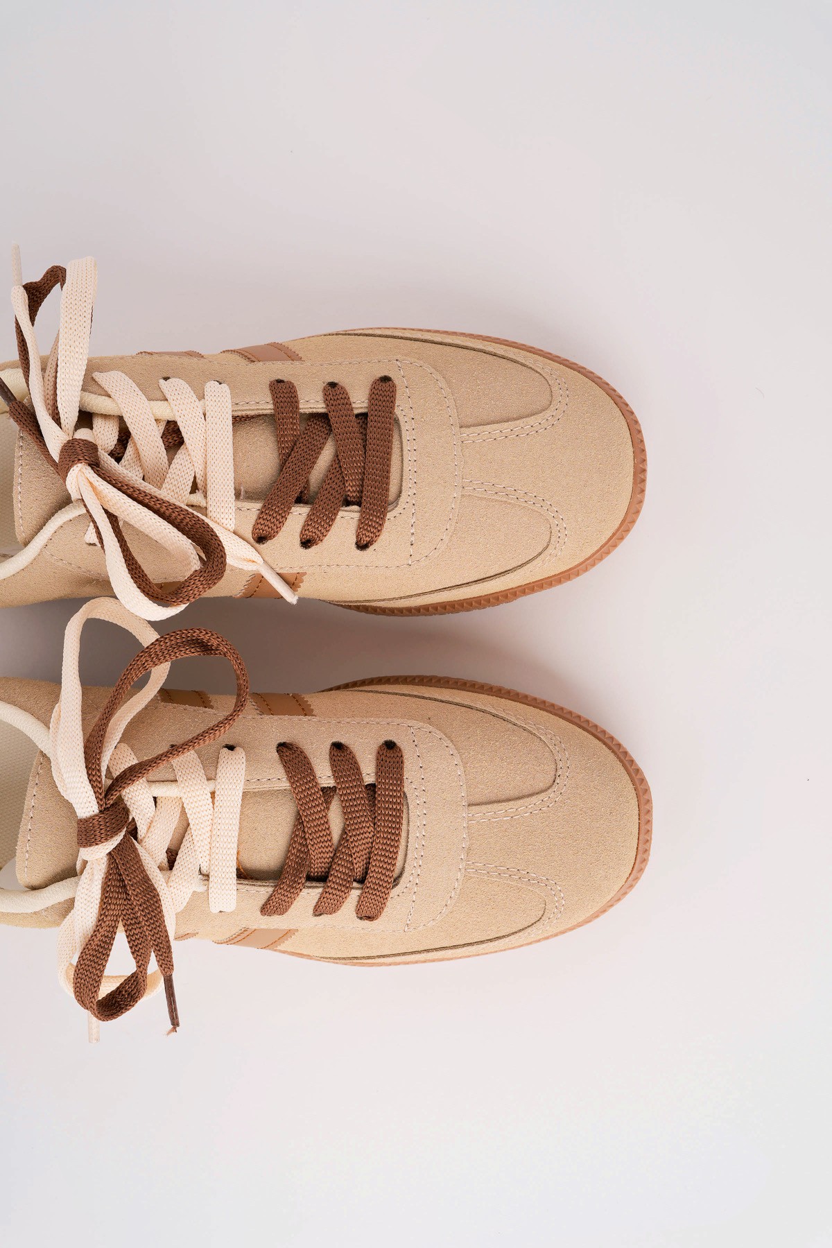 TAUPE Çift Bağcıklı Günlük Kadın Sneaker Spor Ayakkabı Fiyatları