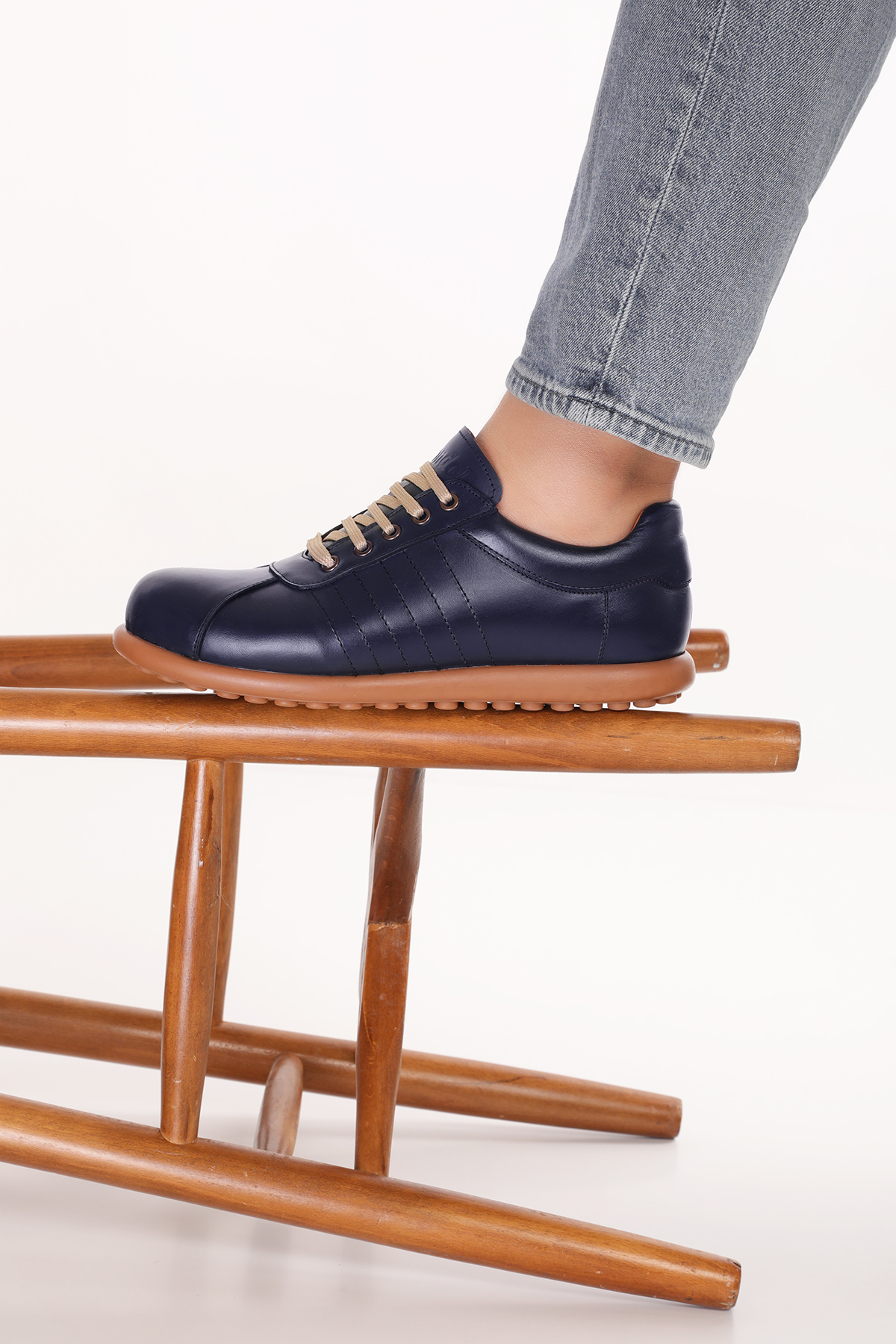 Gondol Kundura Lacivert Gondol Kundura Gondol İçi Dışı Hakiki Deri Günlük Rahat Casual Ayakkabı Pelotaz