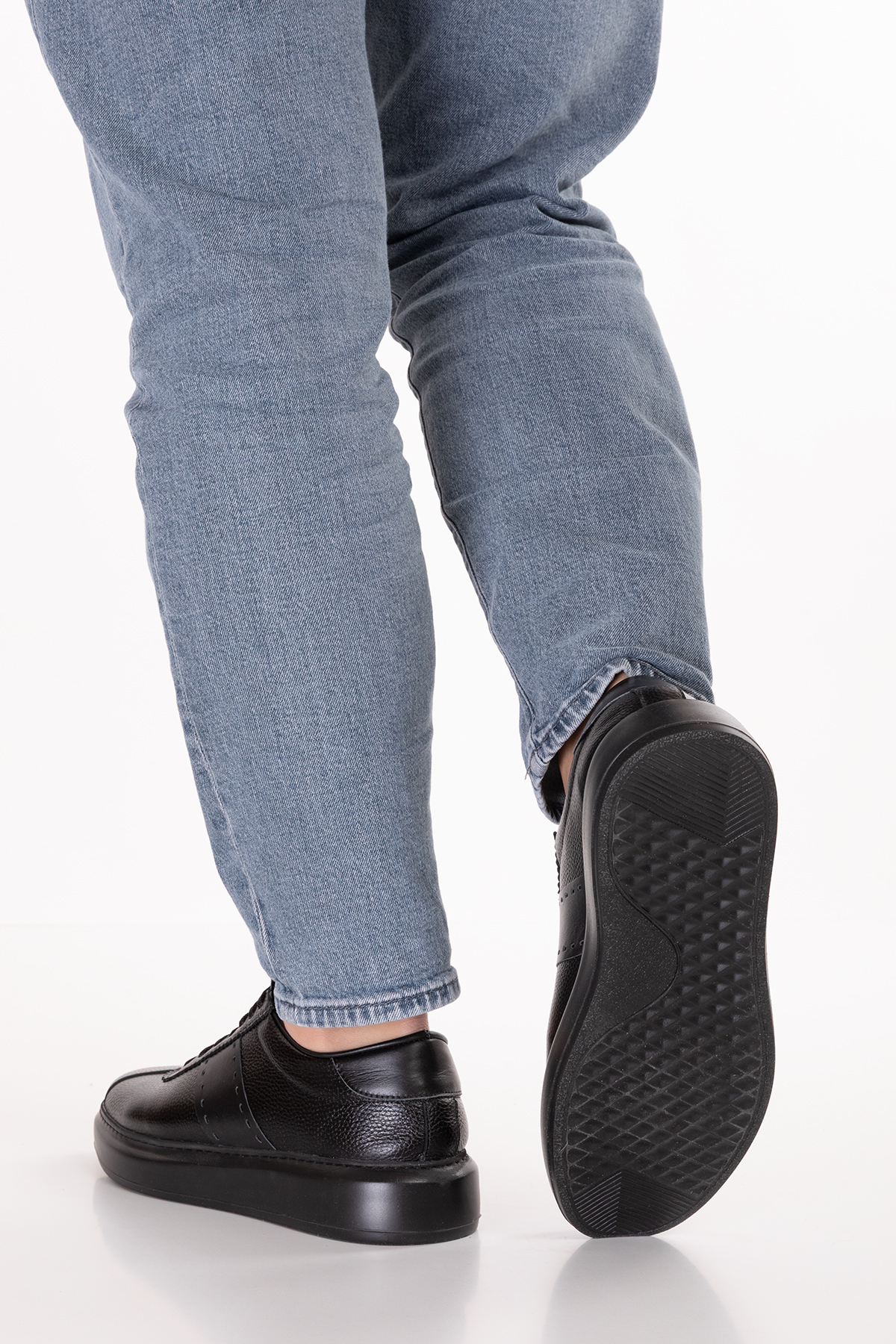 Gondol Kundura Siyah Gondol Kundura Gondol İçi Dışı Hakiki Deri Günlük Rahat Ayakkabı mals.348