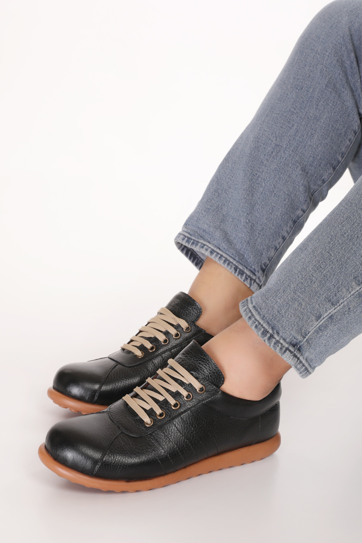 Gondol Kundura Lacivert Gondol Kundura Gondol İçi Dışı Hakiki Deri Günlük Rahat Casual Ayakkabı Pelotaz