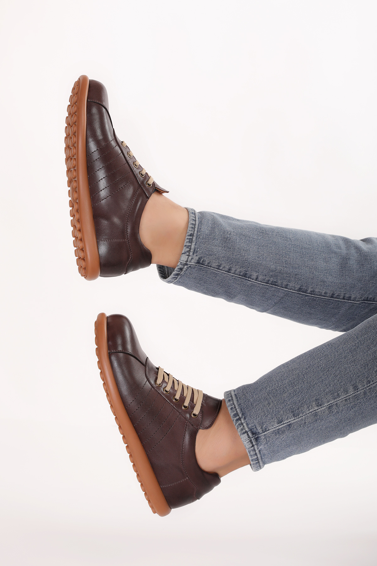 Gondol Kundura Lacivert Gondol Kundura Gondol İçi Dışı Hakiki Deri Günlük Rahat Casual Ayakkabı Pelotaz