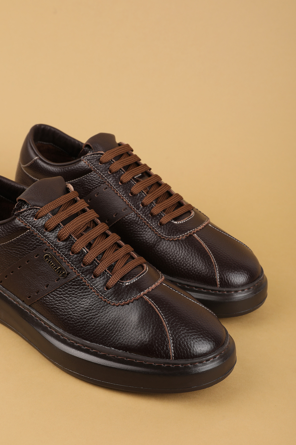 Gondol Kundura Siyah Gondol Kundura Gondol İçi Dışı Hakiki Deri Günlük Rahat Ayakkabı mals.348